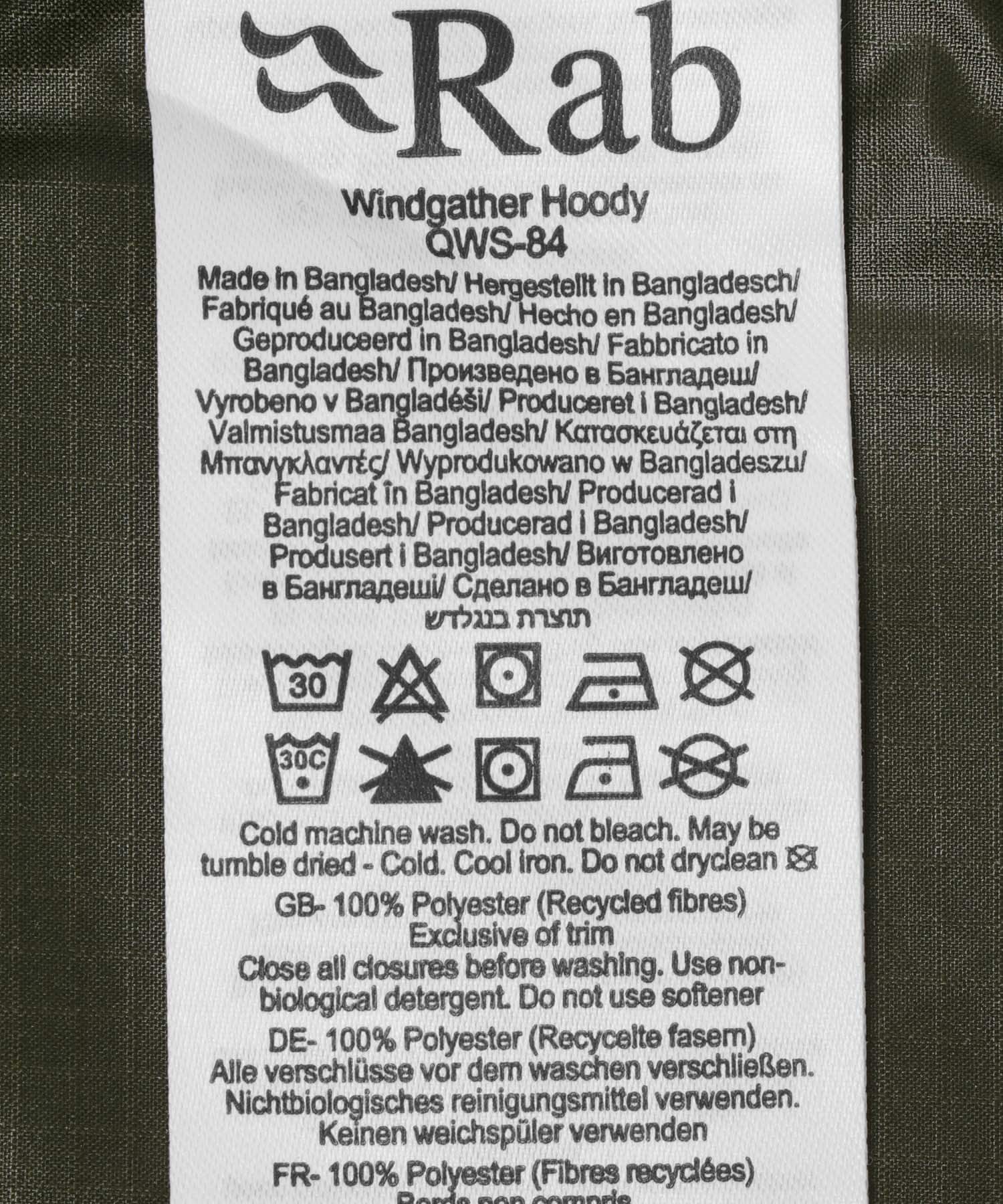 Rab　WINDGATHER HOODY ARMY M