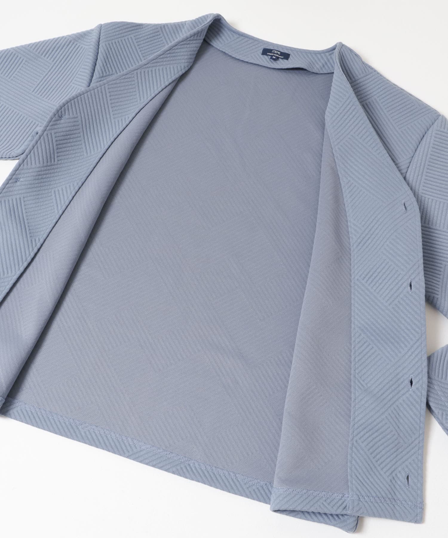 ジャカードカーディガン+インナー セット SAX M