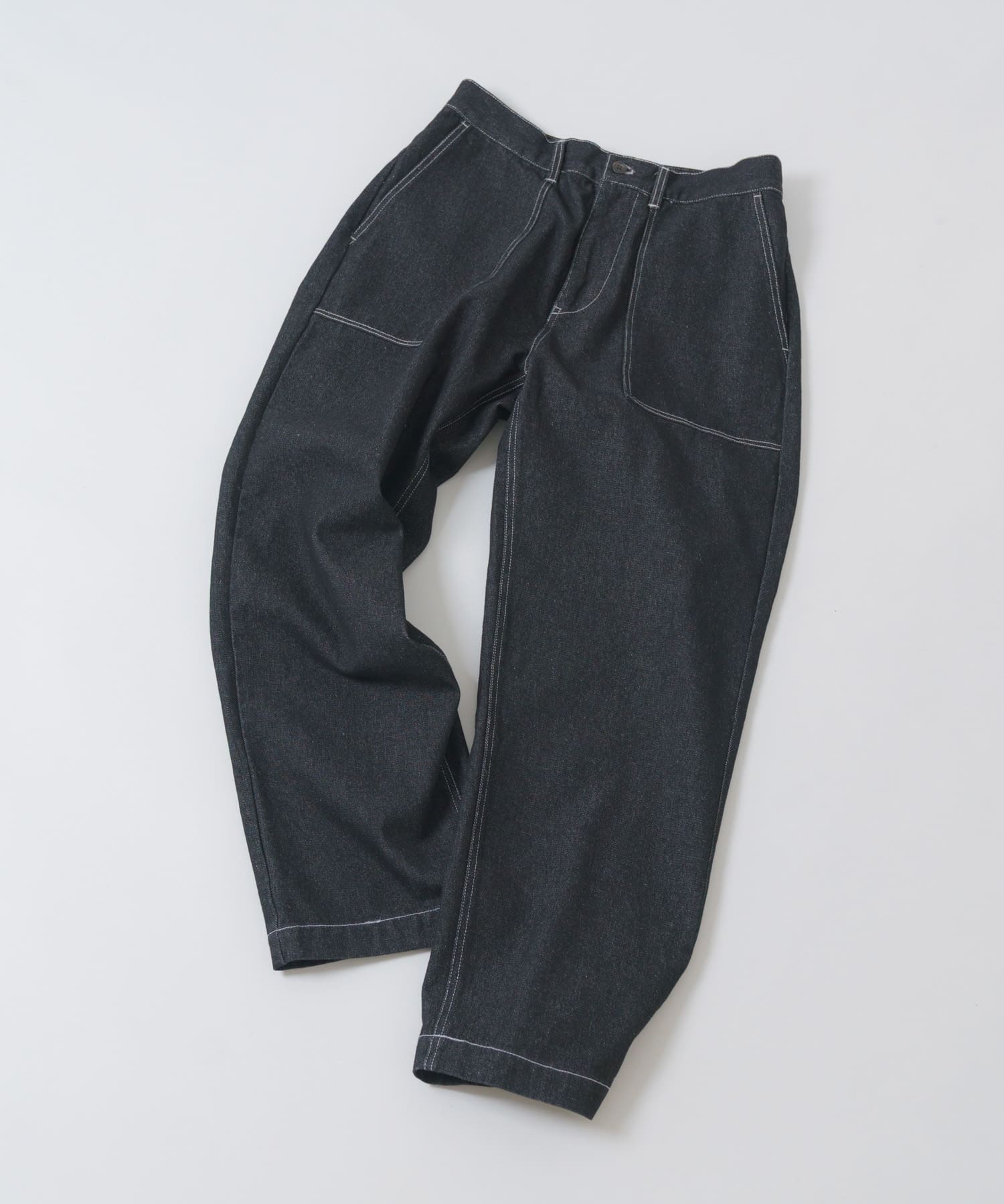 デニム ベイカーパンツ BLK M
