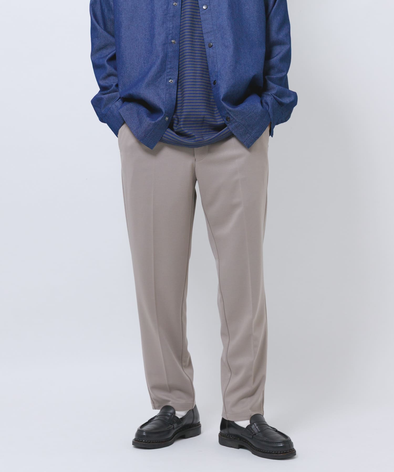 『洗濯可』SMART-air調温 コンフォートスラックス(楽着シリーズ) GREIGE M