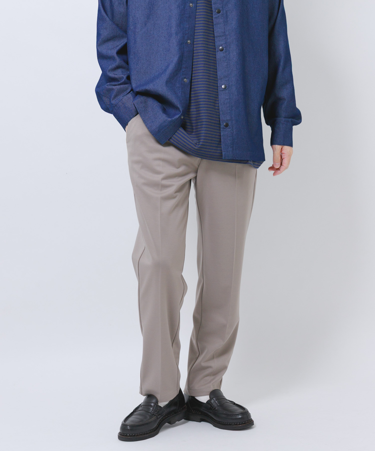 『洗濯可』SMART-air調温 コンフォートスラックス GREIGE M