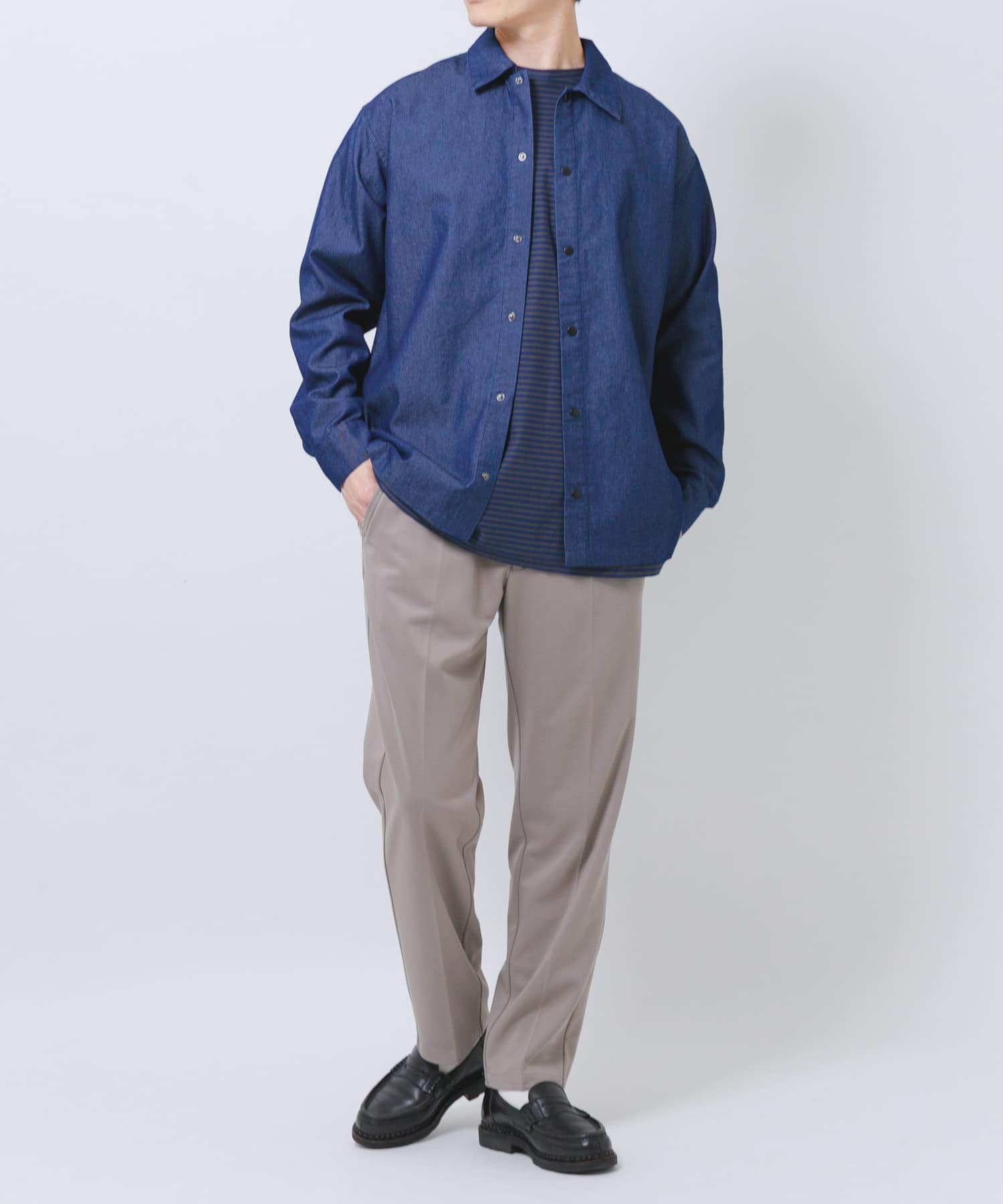 『洗濯可』SMART-air調温 コンフォートスラックス(楽着シリーズ) GREIGE M