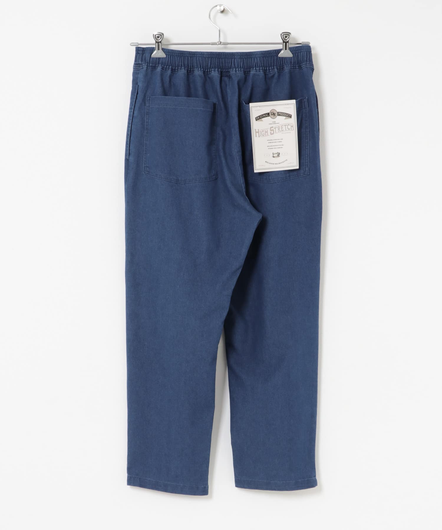 ハイストレッチリラックスパンツ IDG BLU S