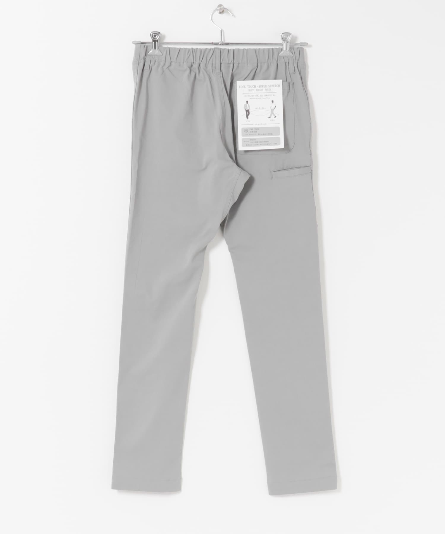 冷感スーパーストレッチマルチポケットパンツ GRY M