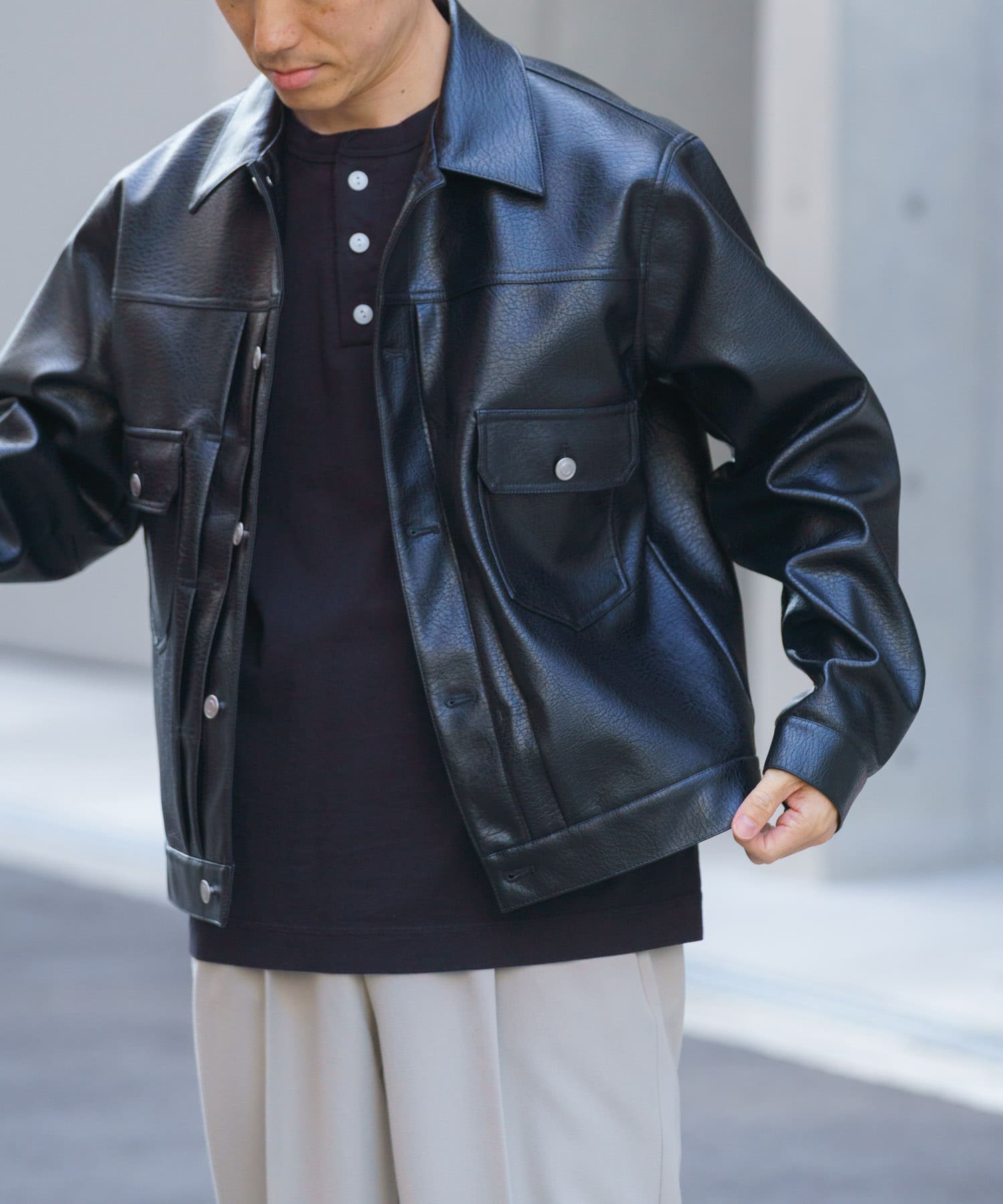 F.L.トラッカージャケット BLK M