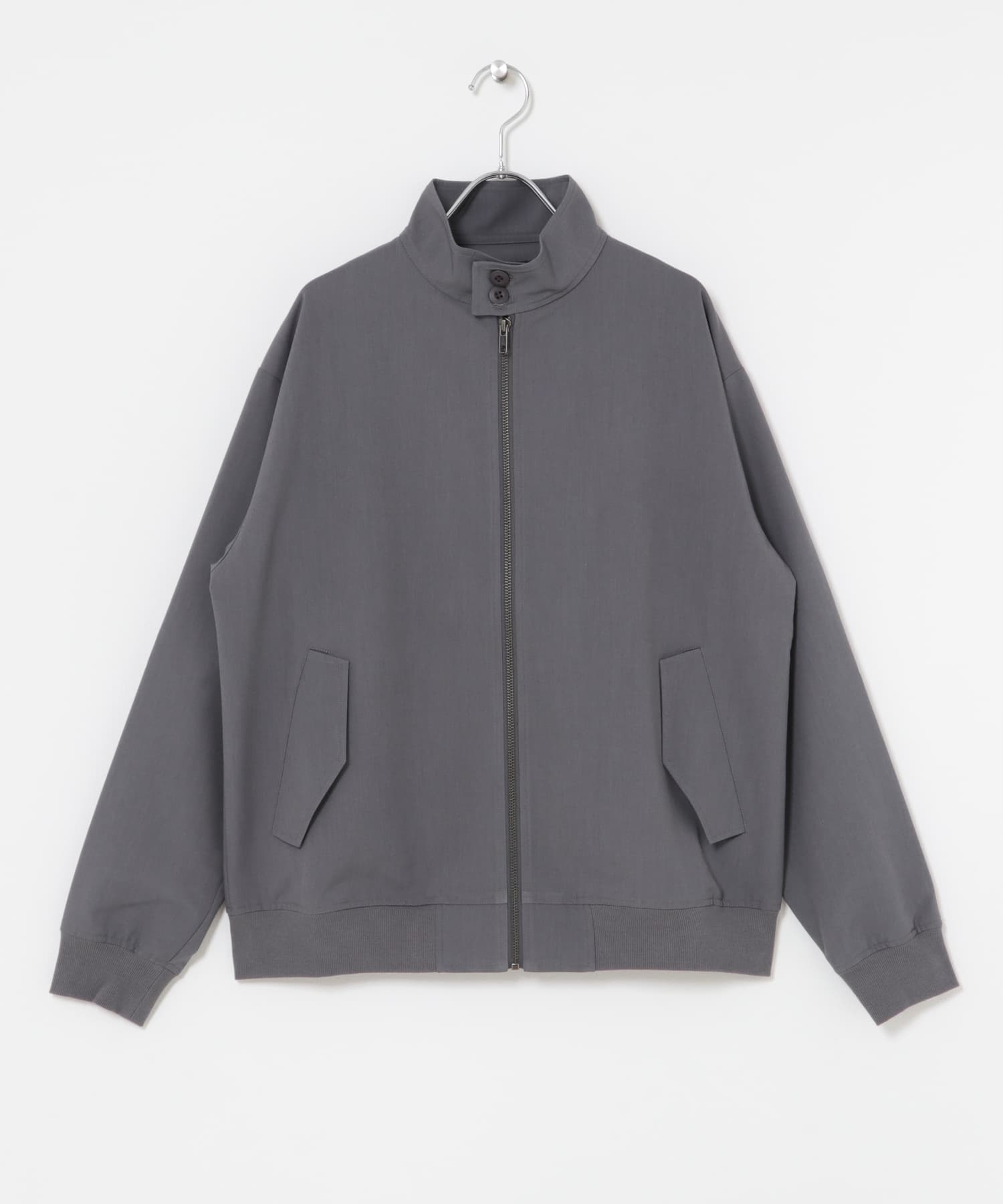 TRストレッチ ハリントンジャケット GRY M