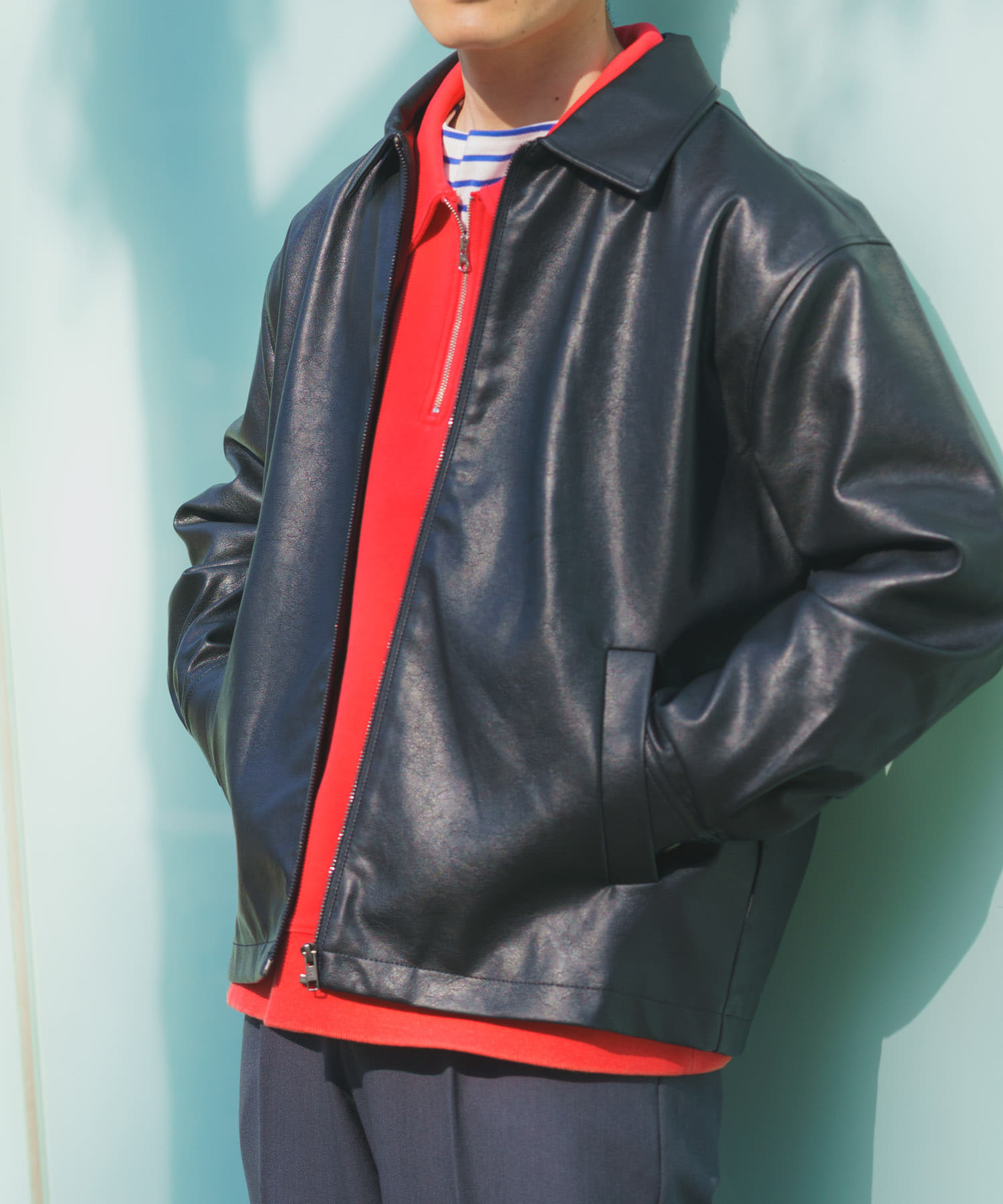 F.L. ZIP UP フライトジャケット BLK M