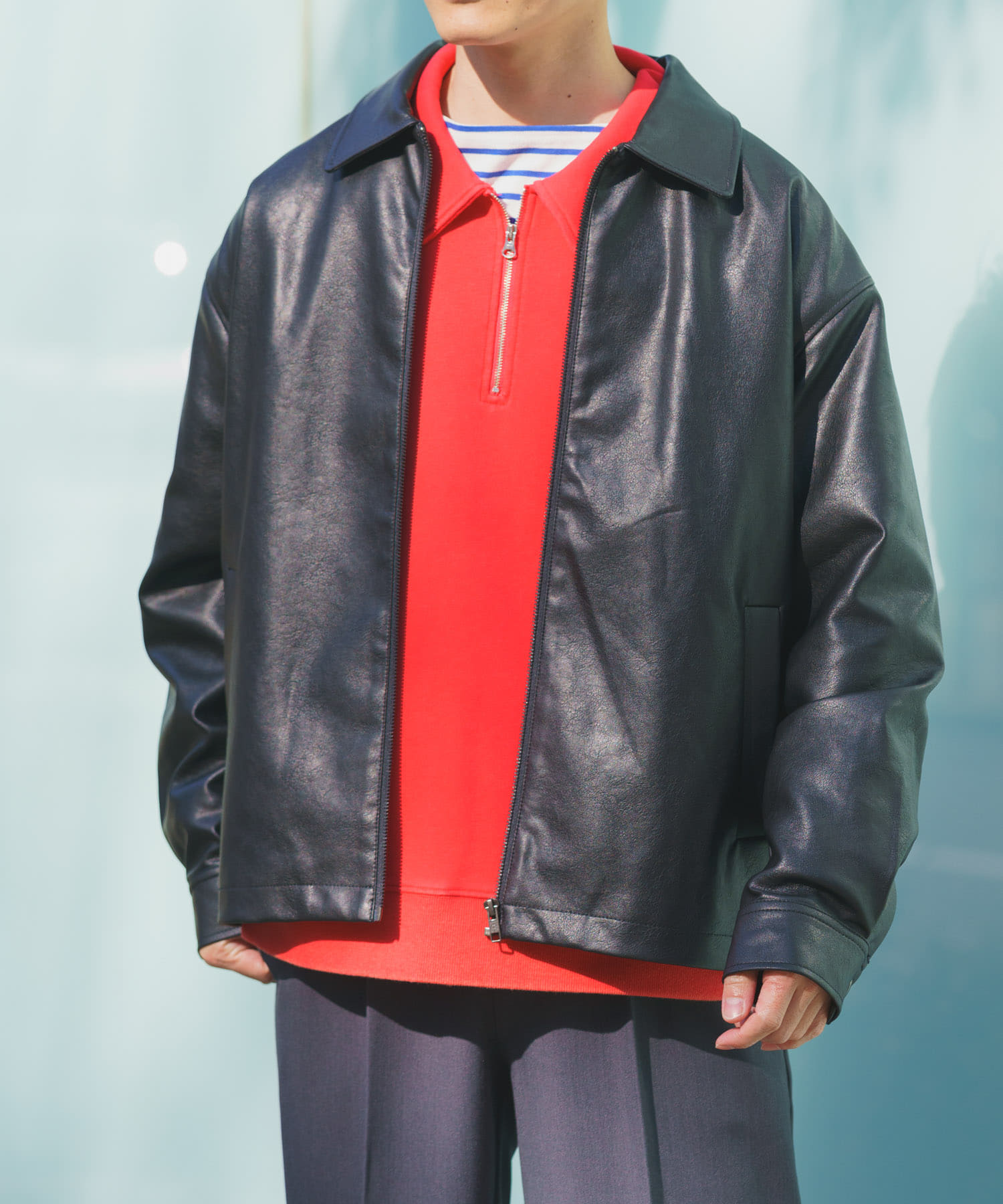 F.L. ZIP UP フライトジャケット BLK M