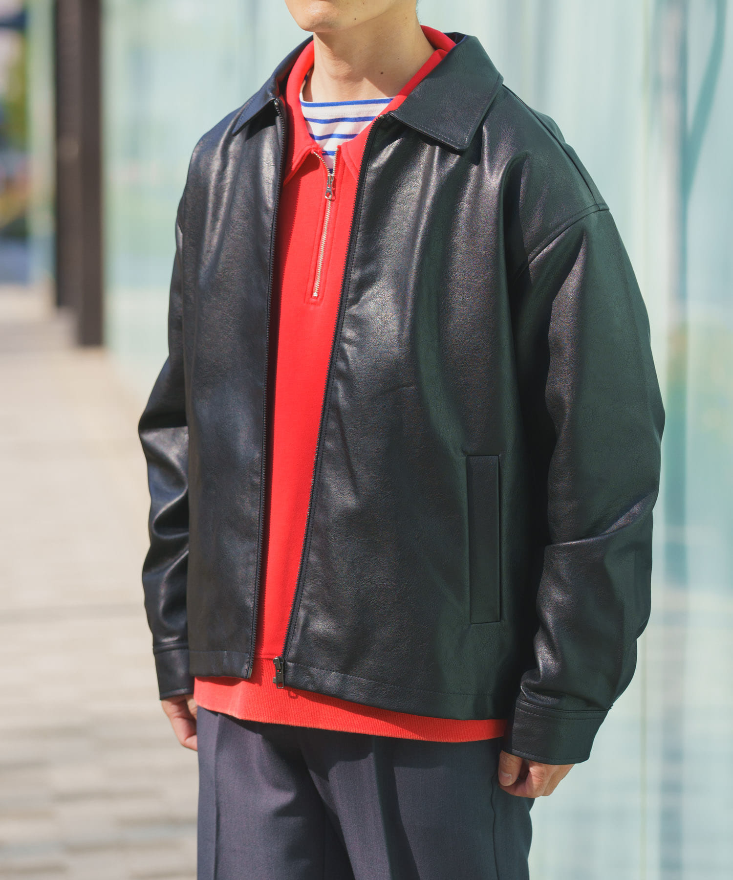 F.L. ZIP UP フライトジャケット BLK M