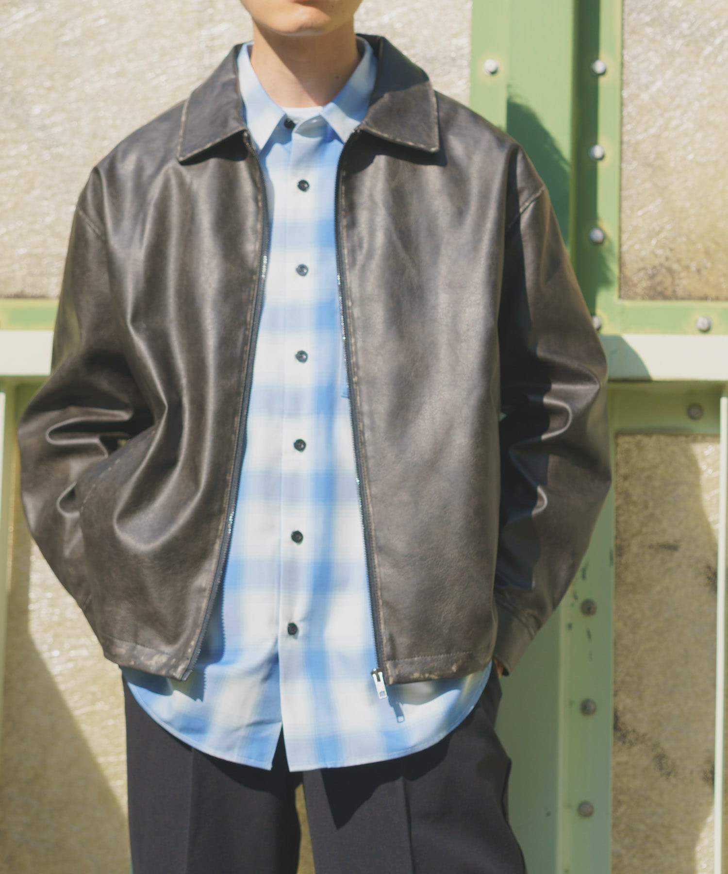 F.L. ZIP UP フライトジャケット FADED BLK M