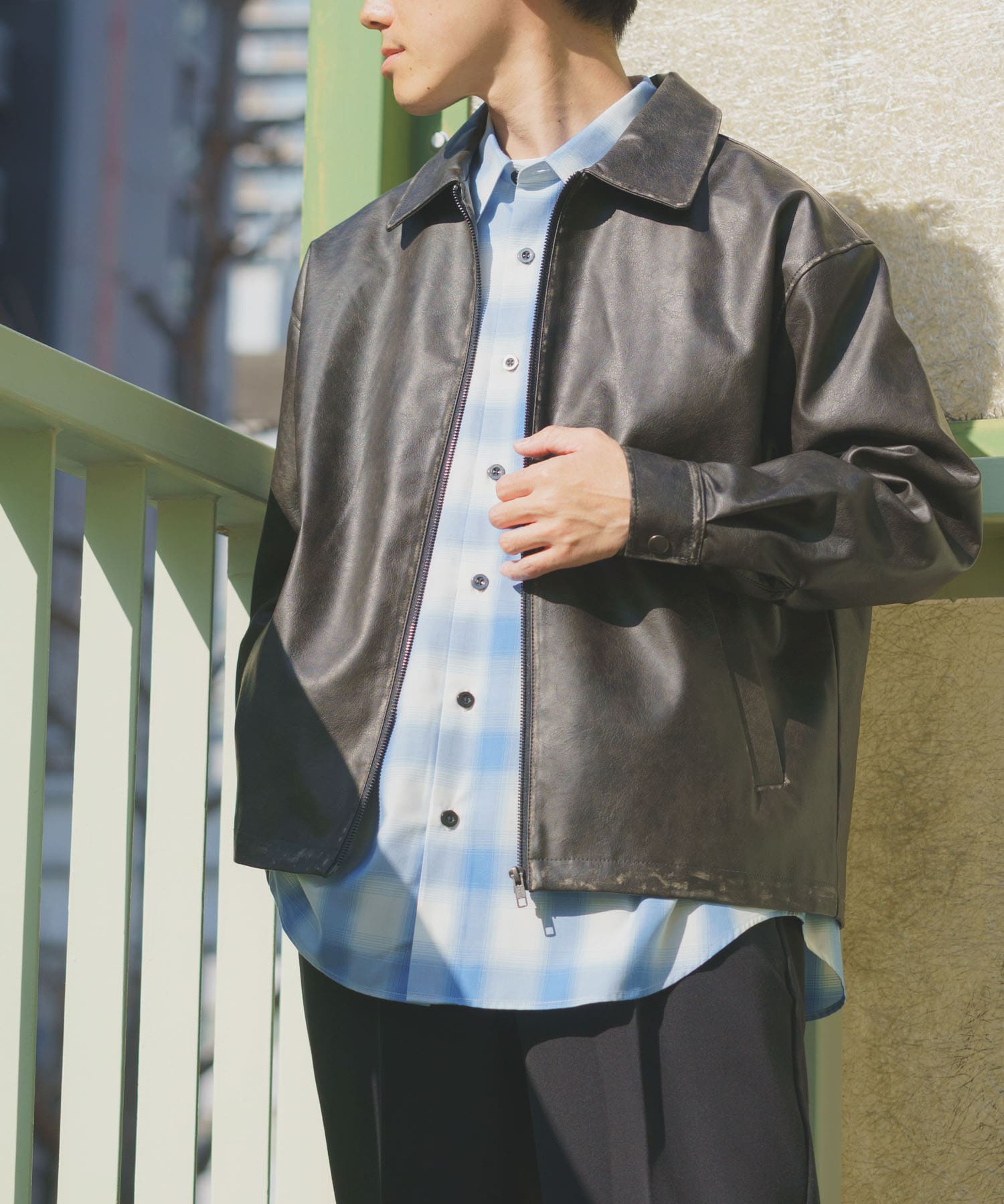 F.L. ZIP UP フライトジャケット FADED BLK M