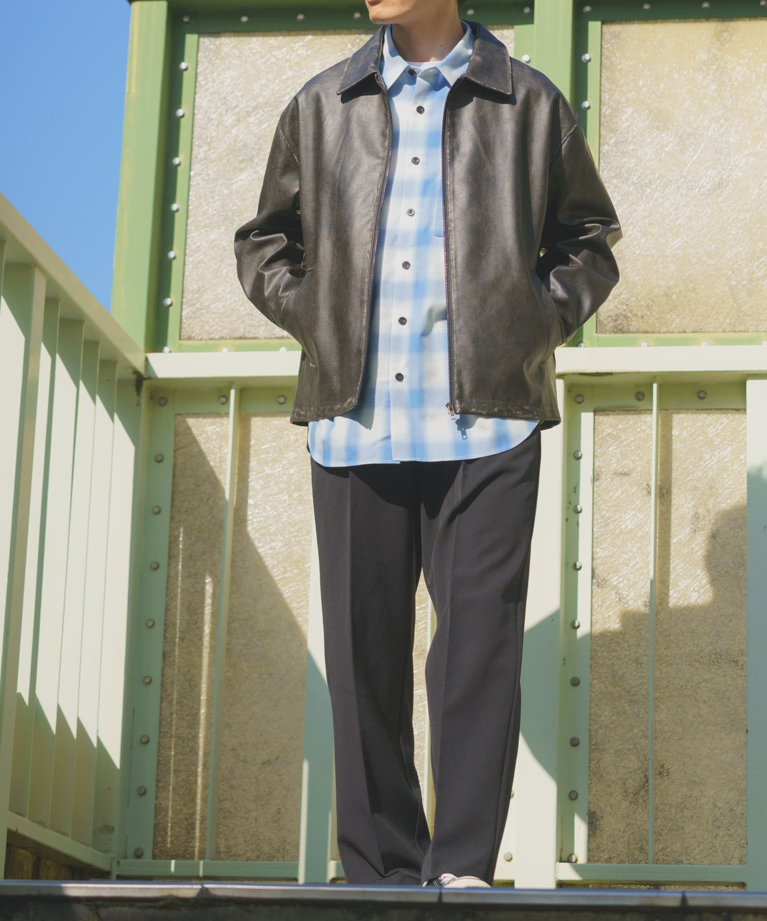 F.L. ZIP UP フライトジャケット FADED BLK M