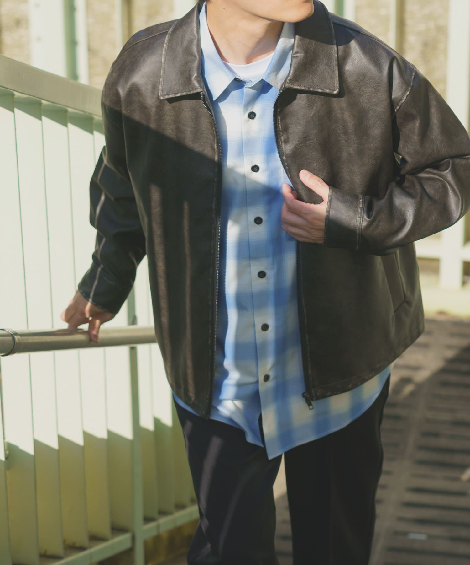 F.L. ZIP UP フライトジャケット FADED BLK M