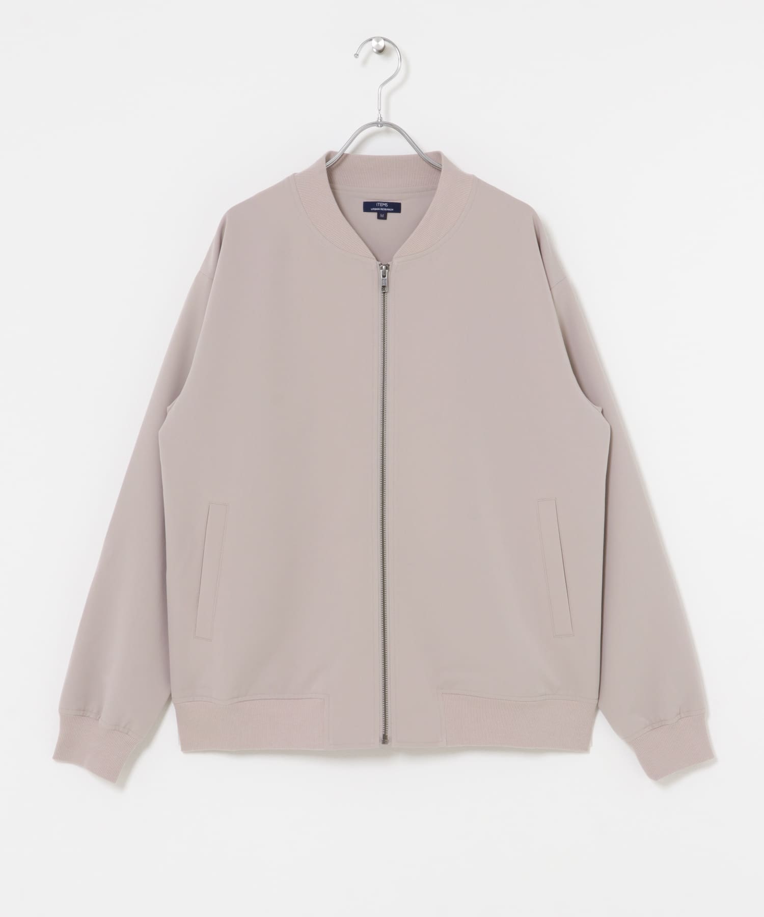 TRストレッチ ジップアップブルゾン BEG M