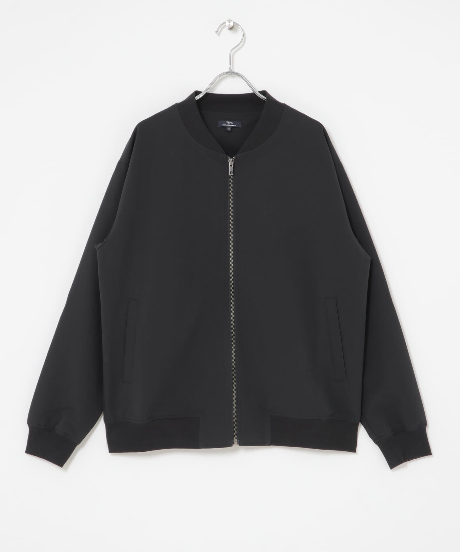 TRストレッチ ジップアップブルゾン BLK M