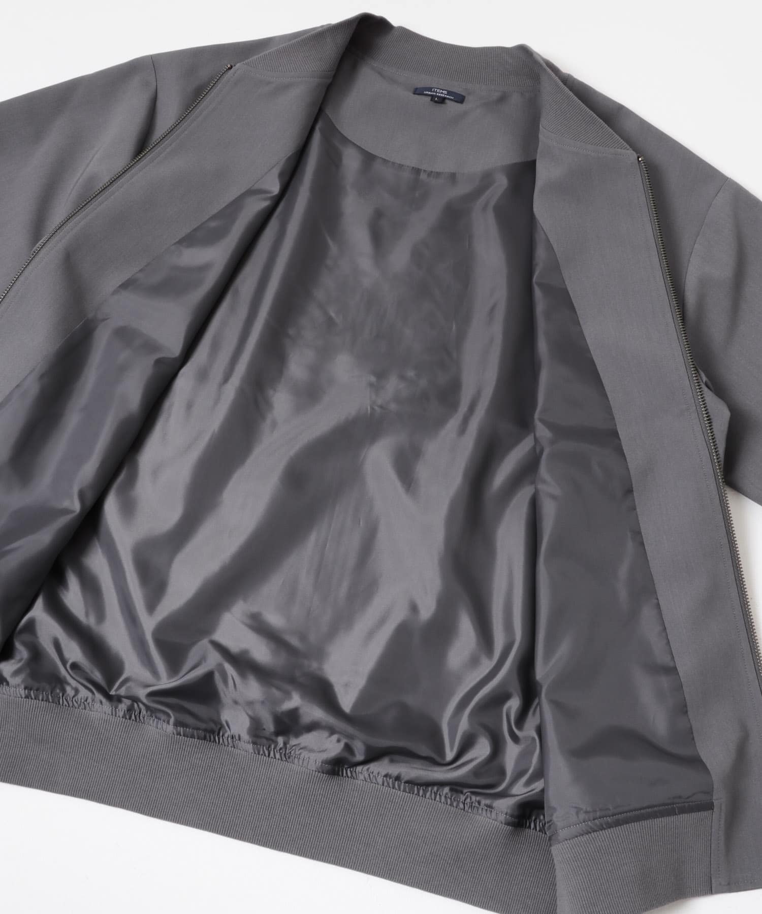 TRストレッチ ジップアップブルゾン GRY M