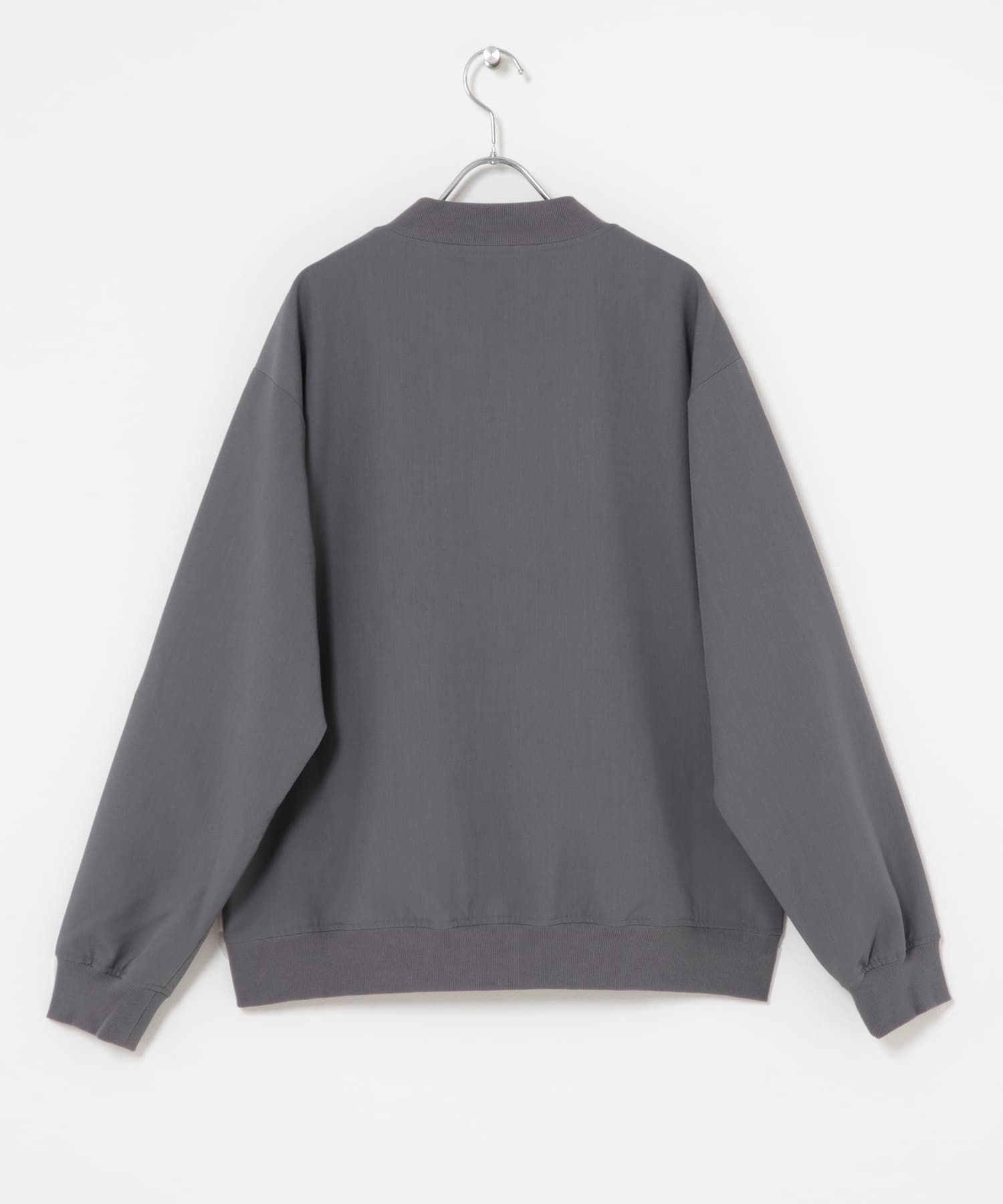 TRストレッチ ジップアップブルゾン GRY M