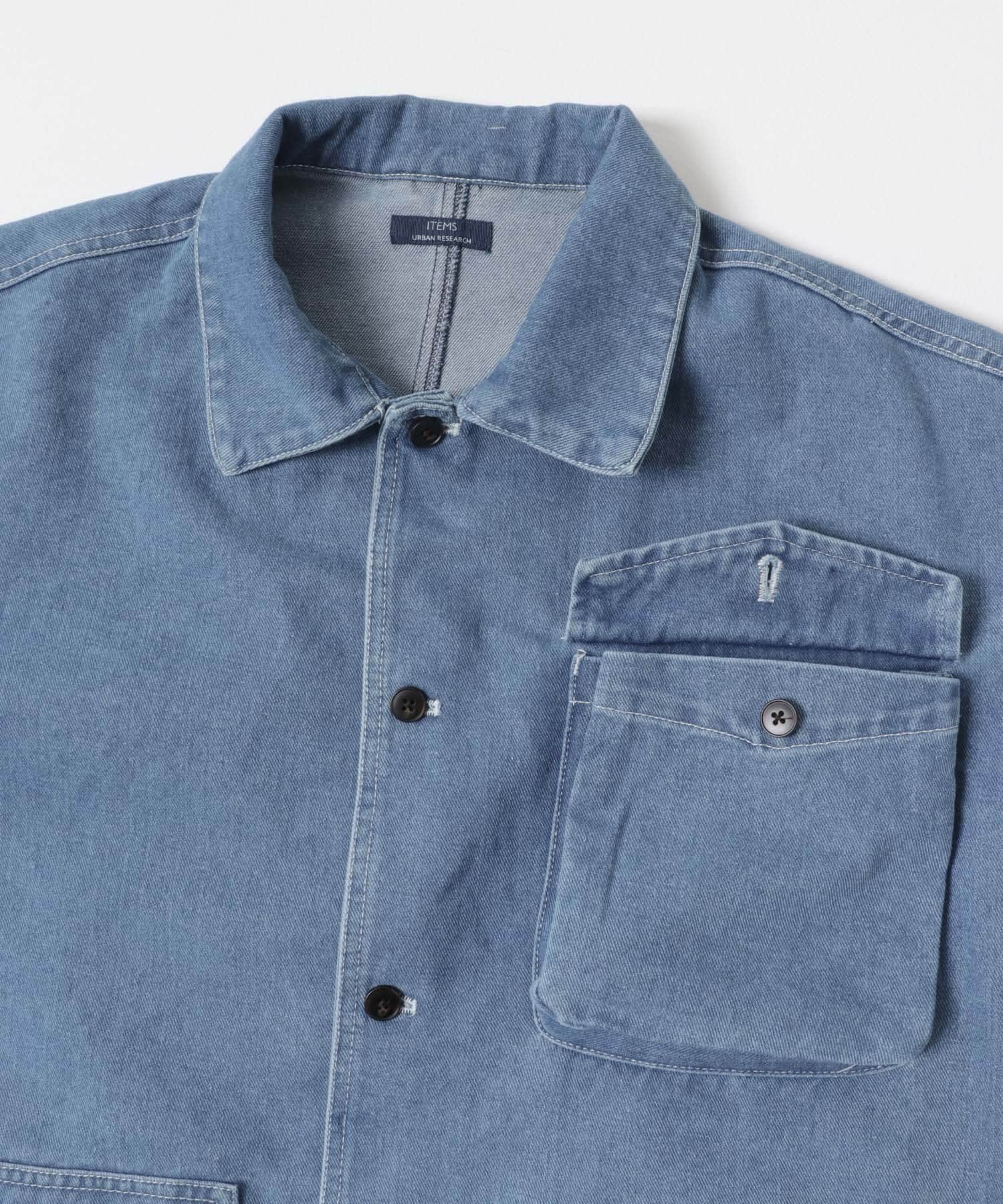 デニム カバーオール BLU M