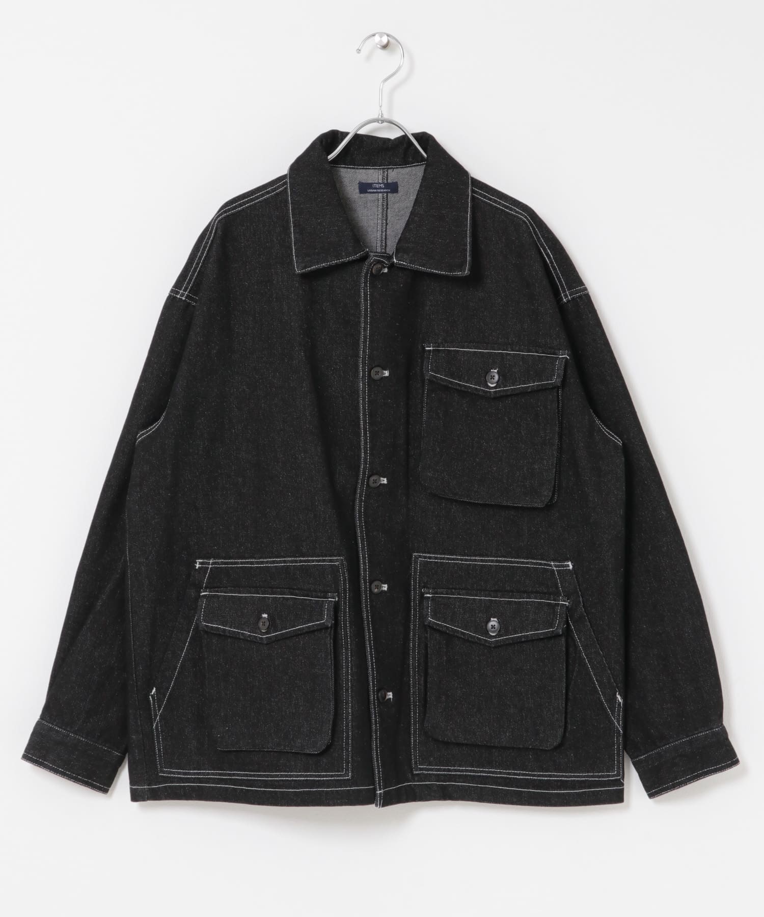 デニム カバーオール BLK M