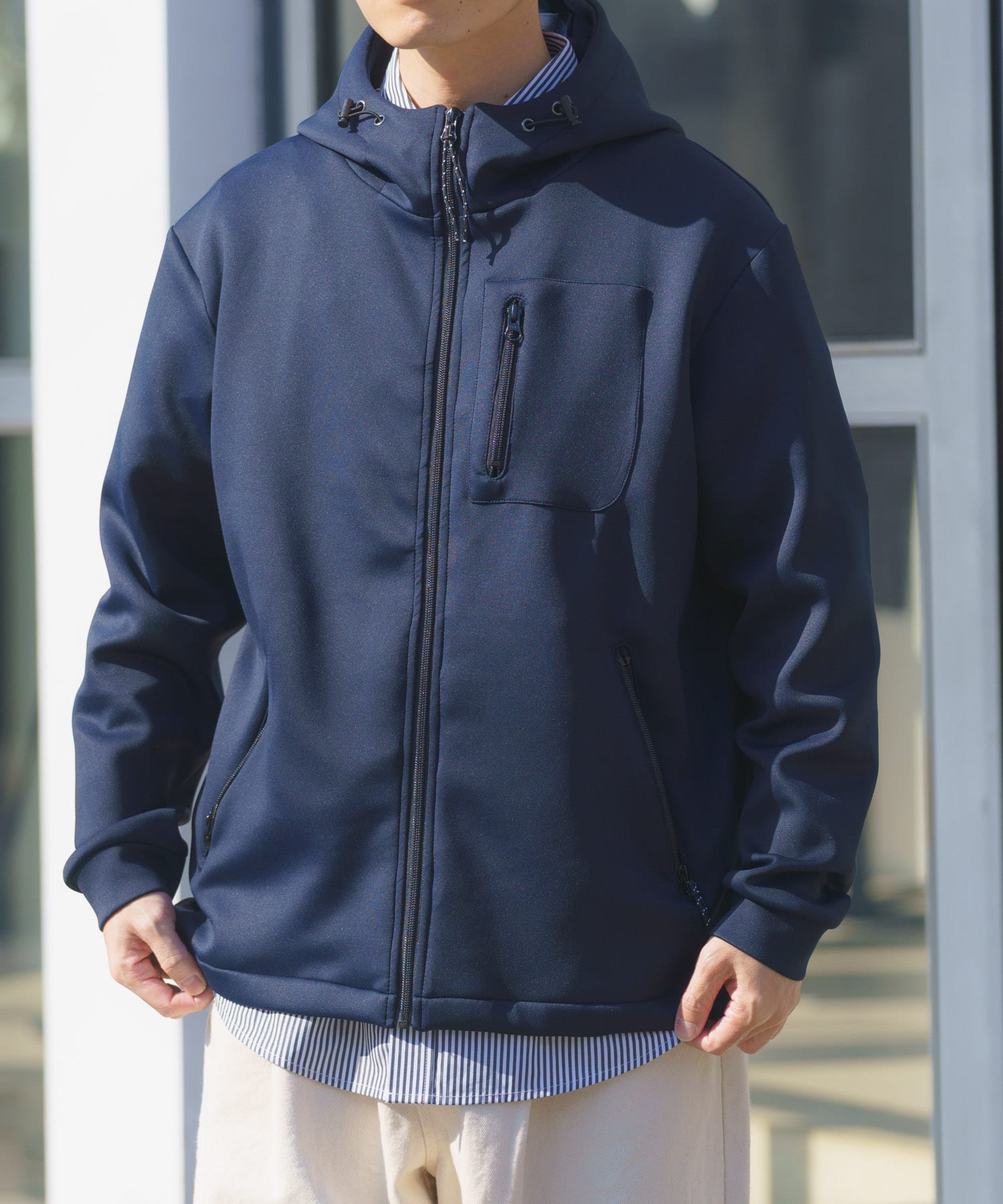 調温機能ストレッチダンボールパーカー(M BLK): トップス｜URBAN