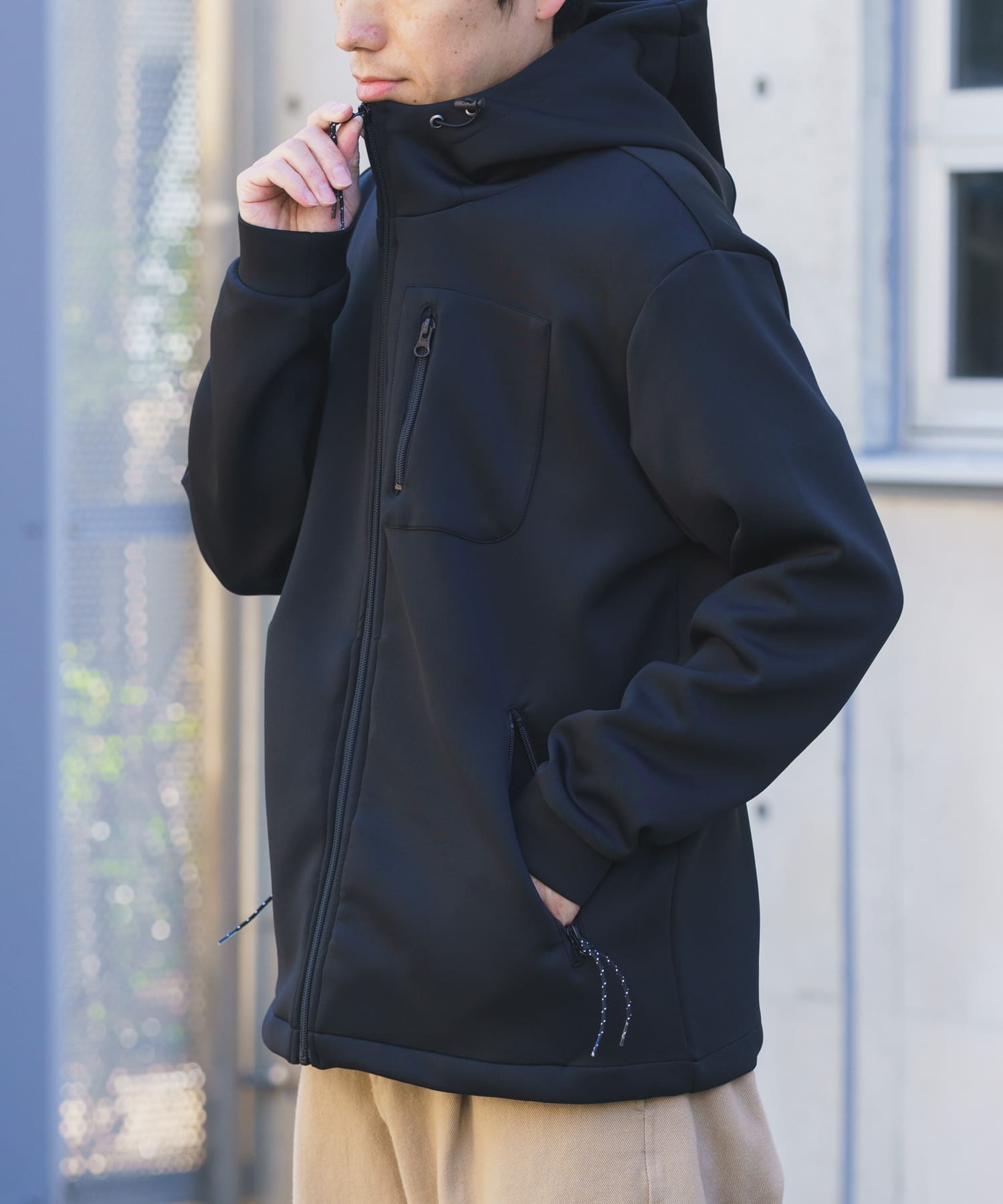 調温機能ストレッチダンボールパーカー(M BLK): トップス｜URBAN
