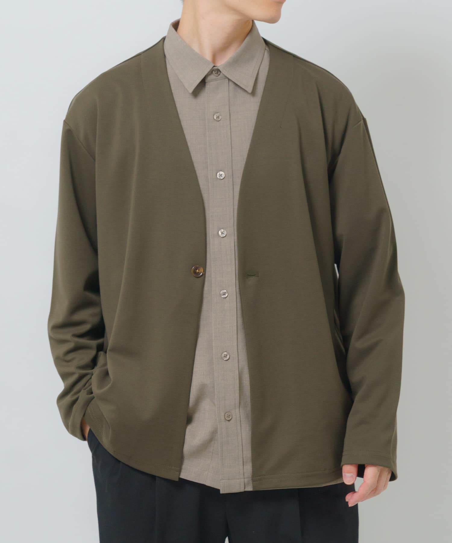 『洗濯可』SMART-air 調温 ノーラペルジャケット(楽着シリーズ)