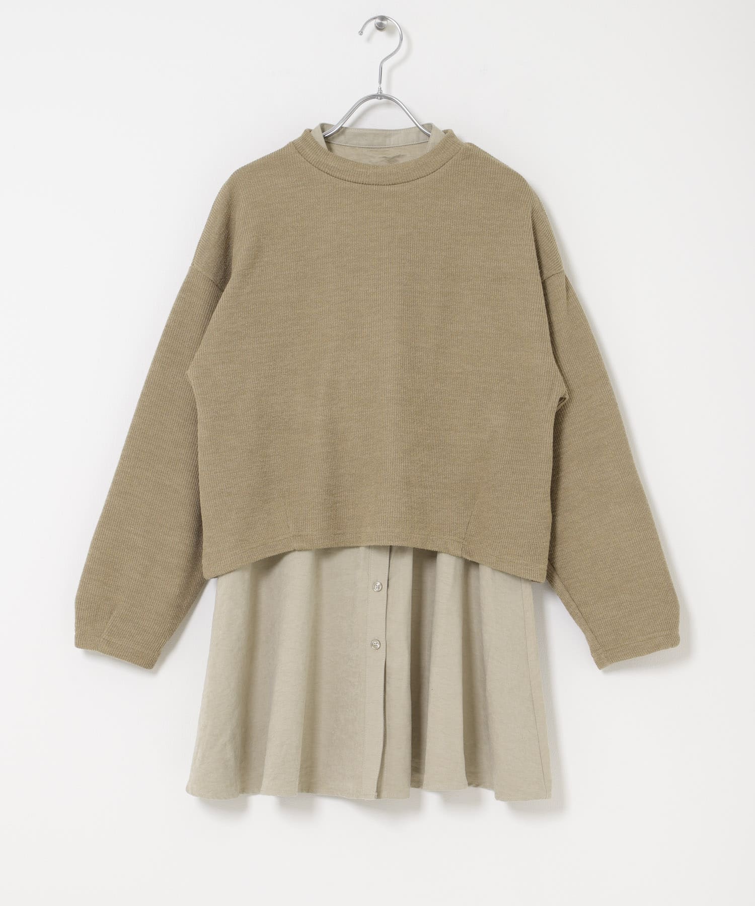 ニットソー×ブラウスセット