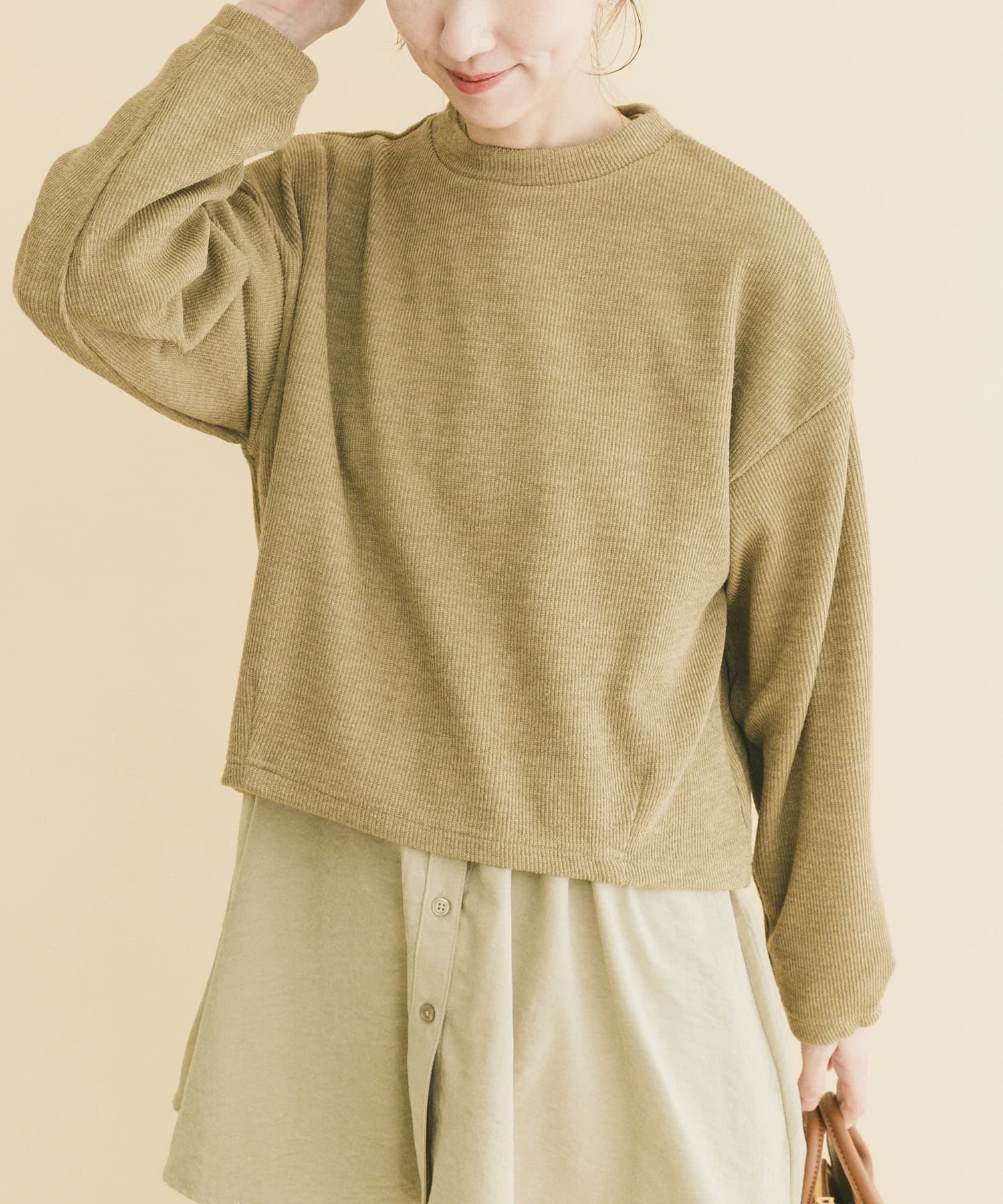 ニットソー×ブラウスセット