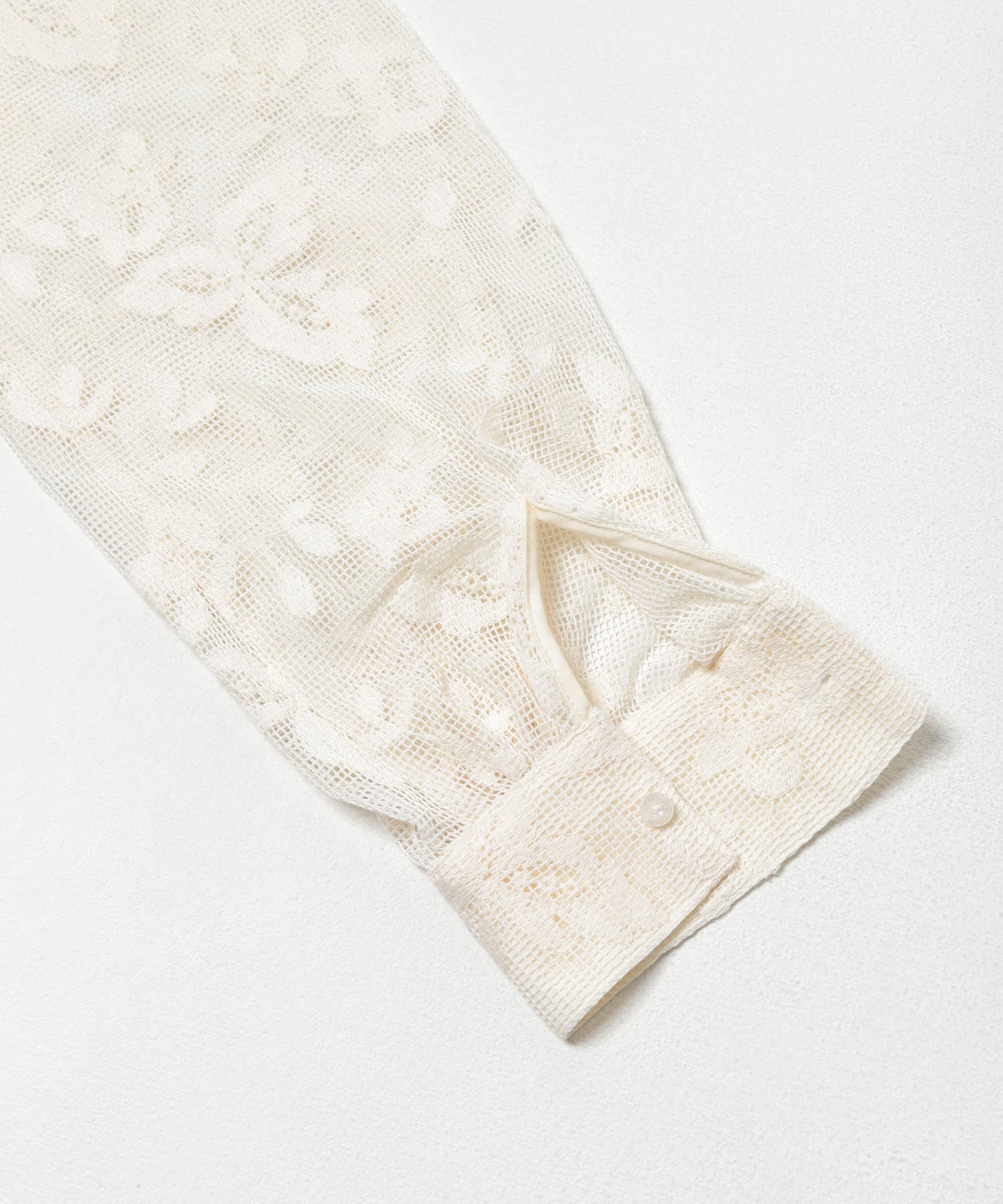 レースメッシュシャツ ECRU Free