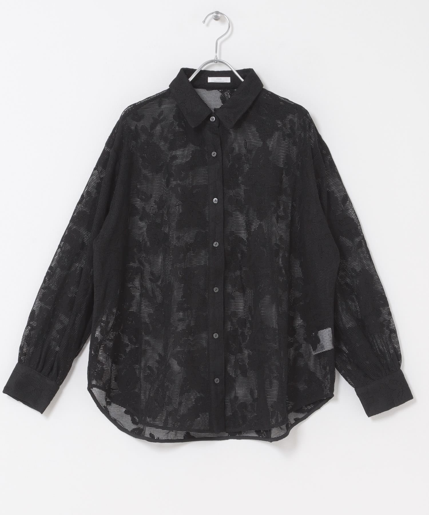 レースメッシュシャツ BLK Free