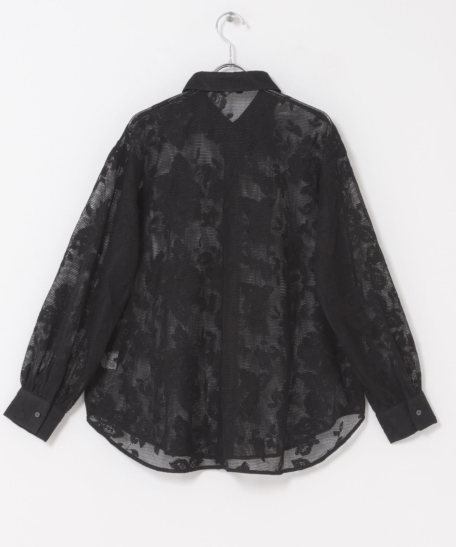 レースメッシュシャツ BLK Free