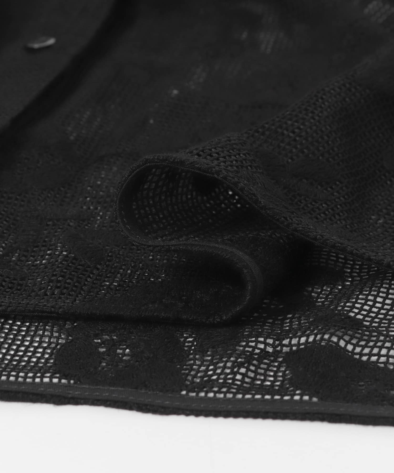 レースメッシュシャツ BLK Free