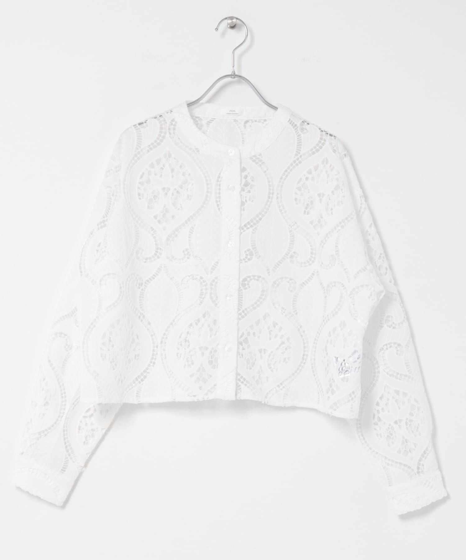 レースクロップドシャツ WHT Free