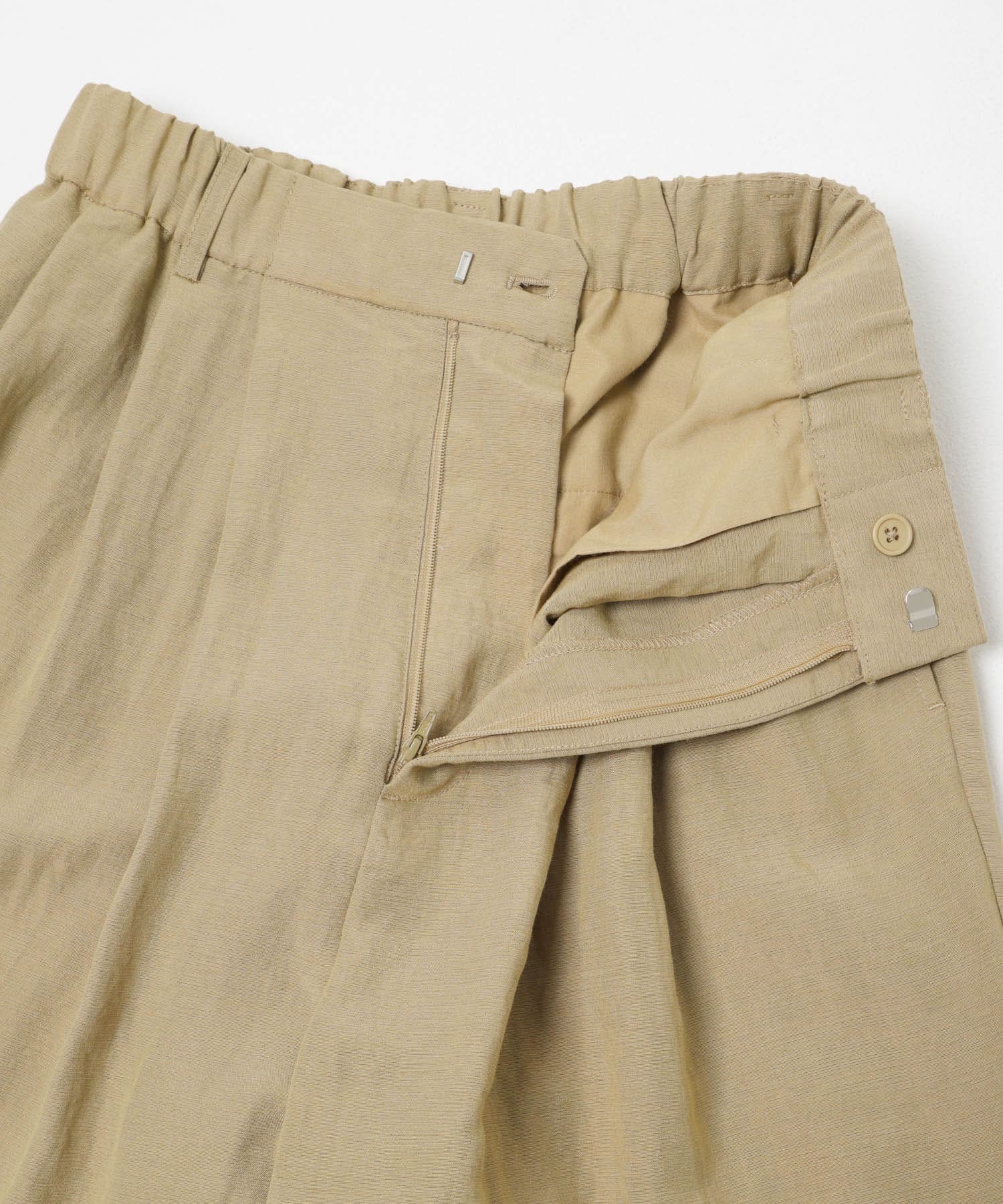 タックギャザーパンツ BEG Free