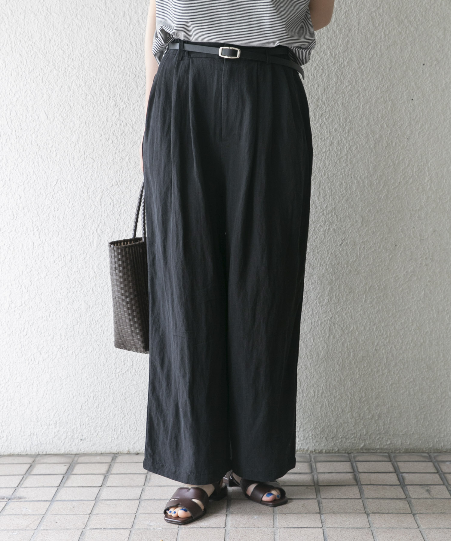 タックギャザーパンツ