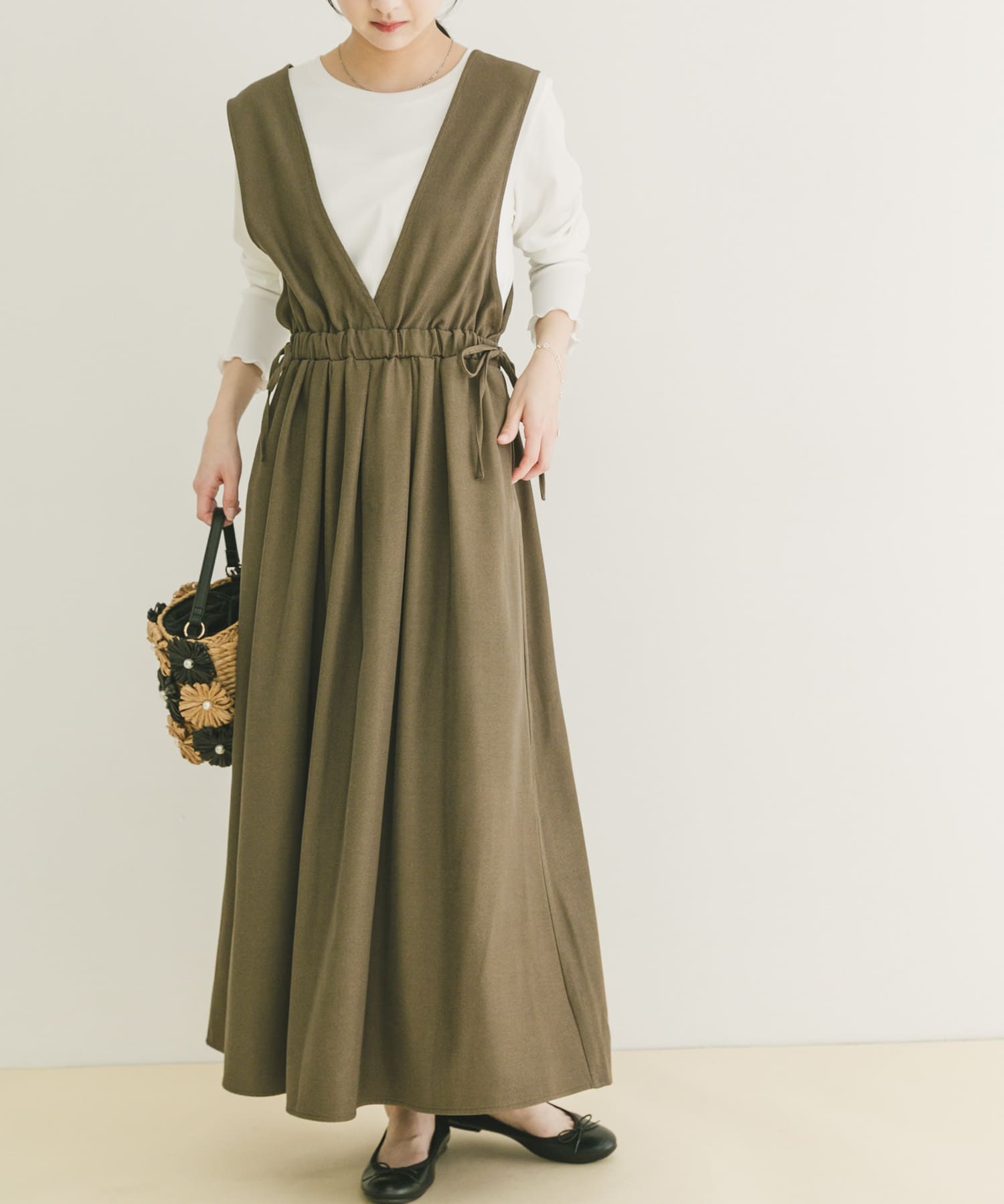 ギャザージャンパースカート(ロングスリーブインナーセット)