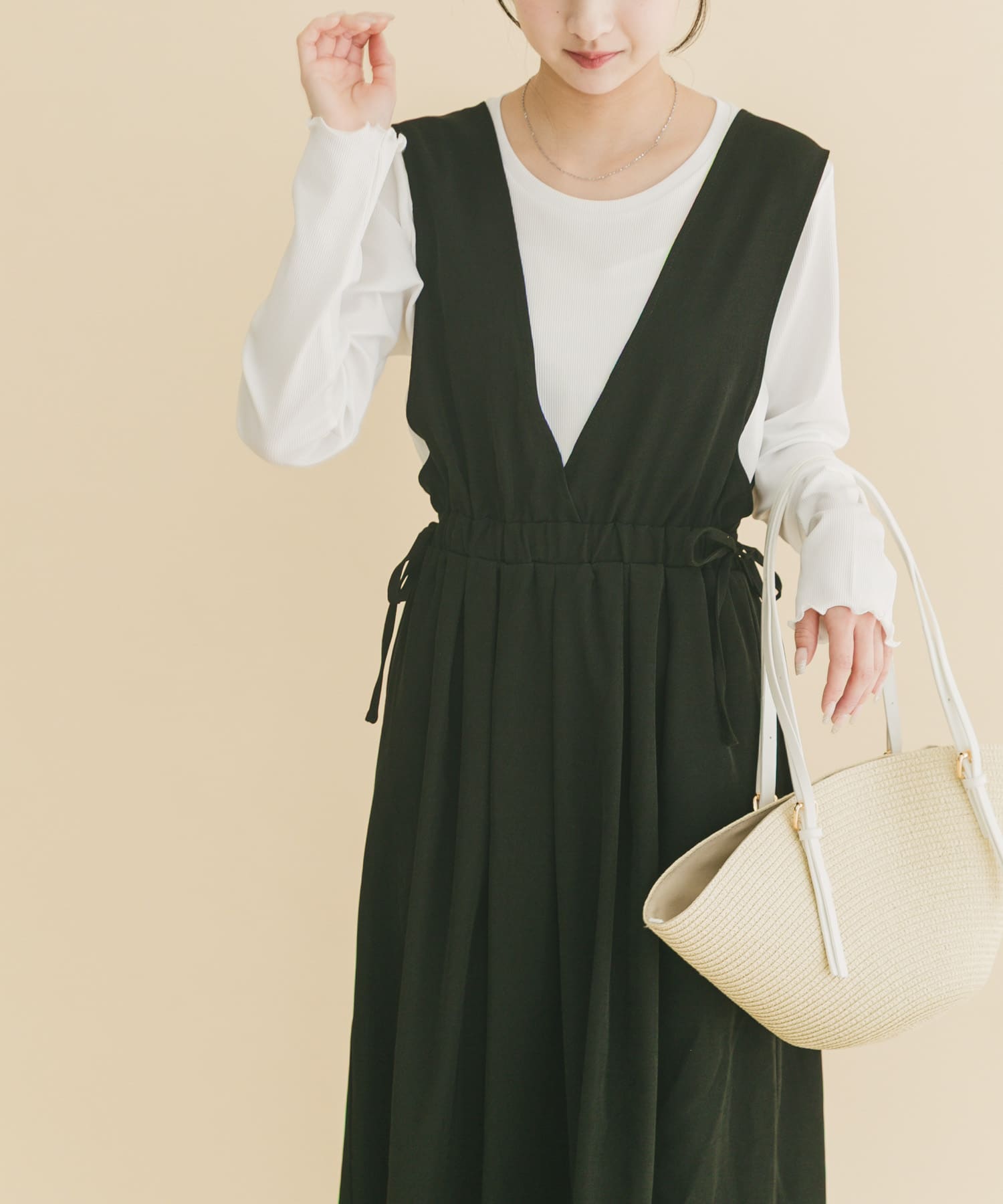 ギャザージャンパースカート(ロングスリーブインナーセット)