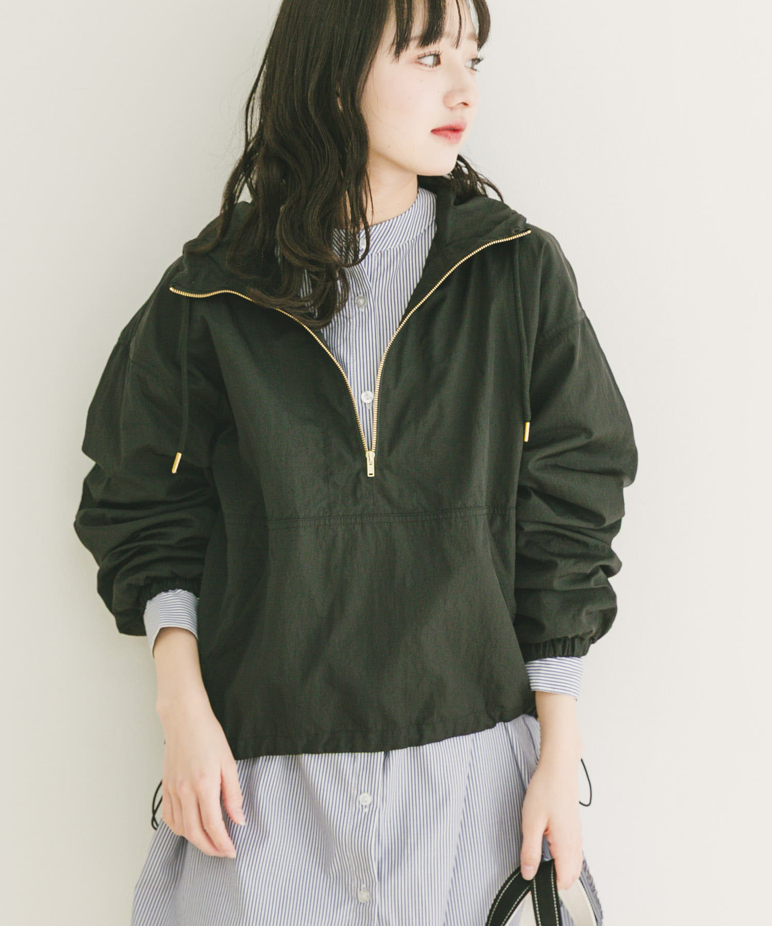 アノラックフーディーブルゾン