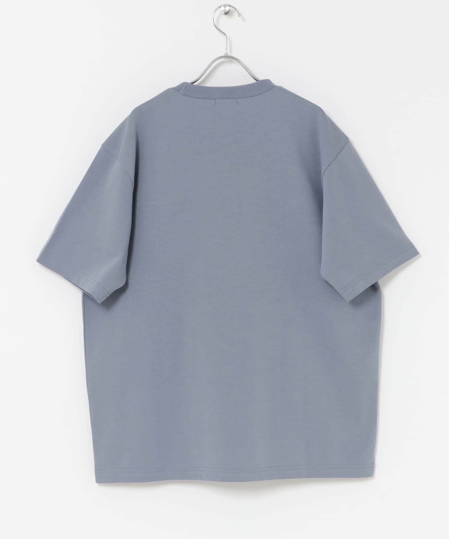 接触冷感ダンボールショートスリーブカットソー BLUE GRAY M