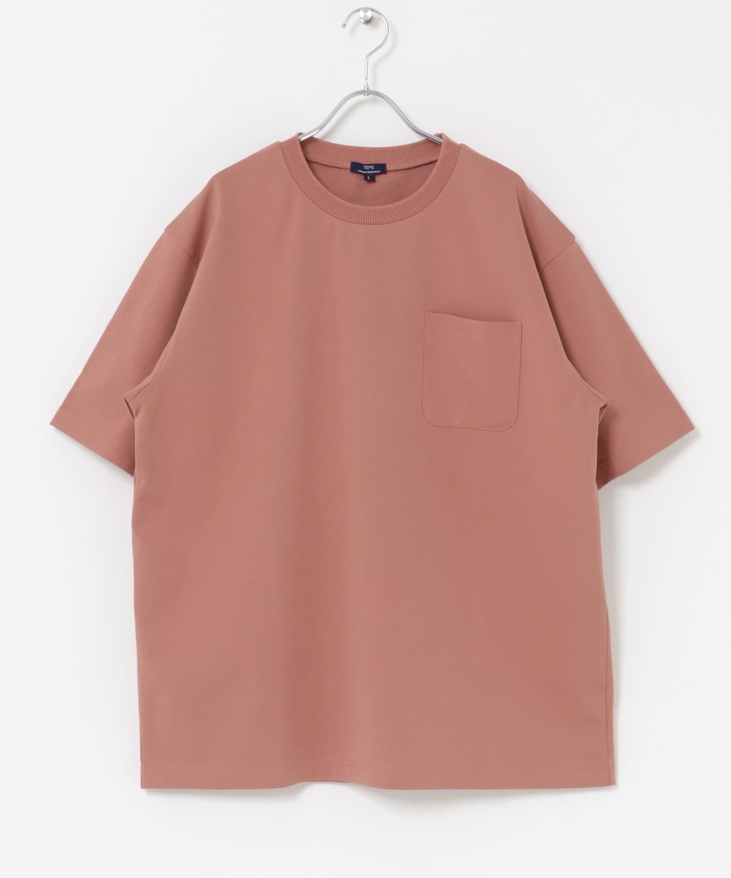 接触冷感ダンボールショートスリーブカットソー PINK BEIGE M