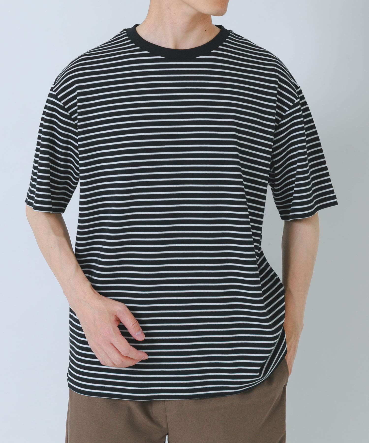 ポンチボーダー ショートスリーブカットソー