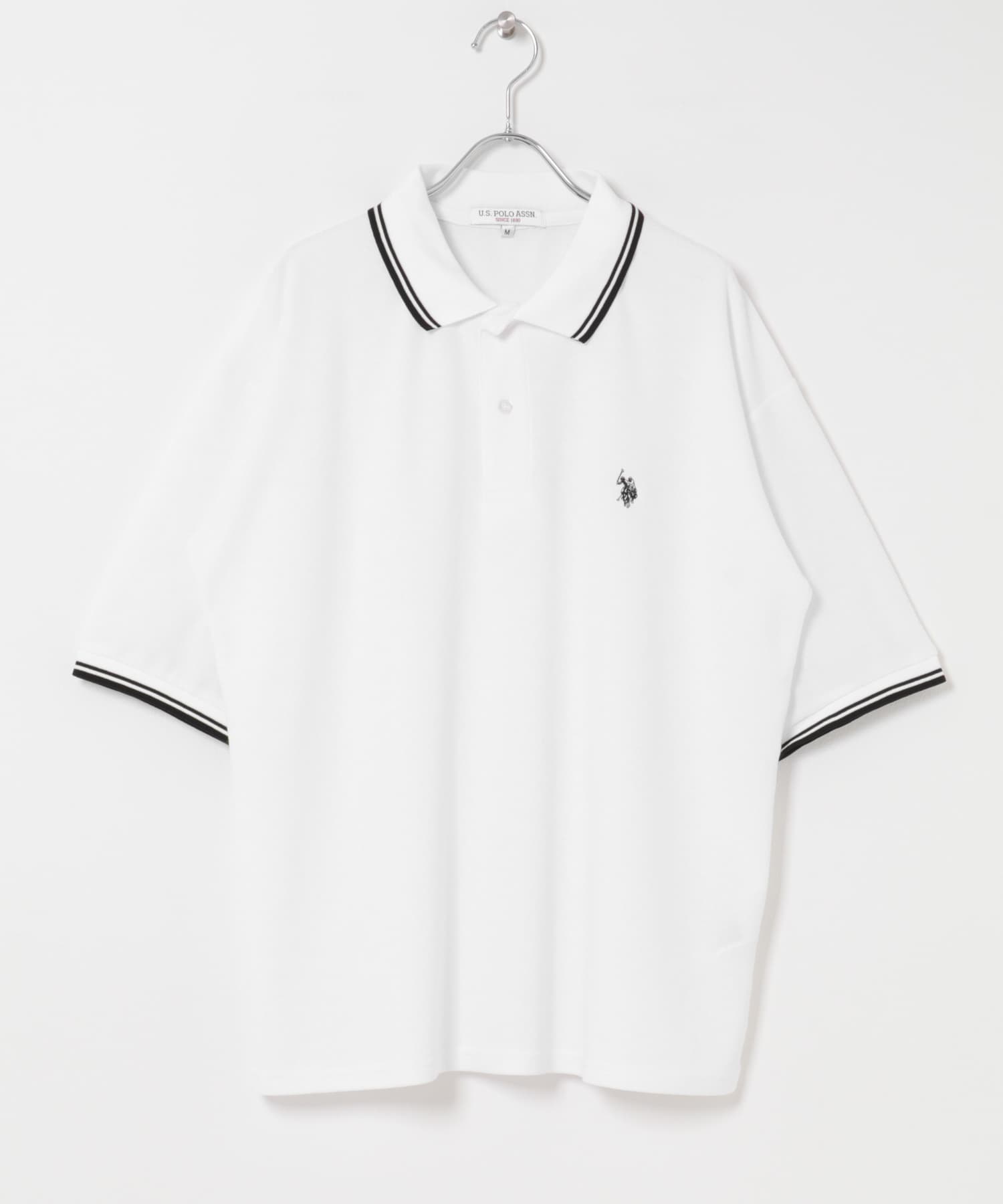 U.S. POLO ASSN　カノコポロシャツ WHITE M