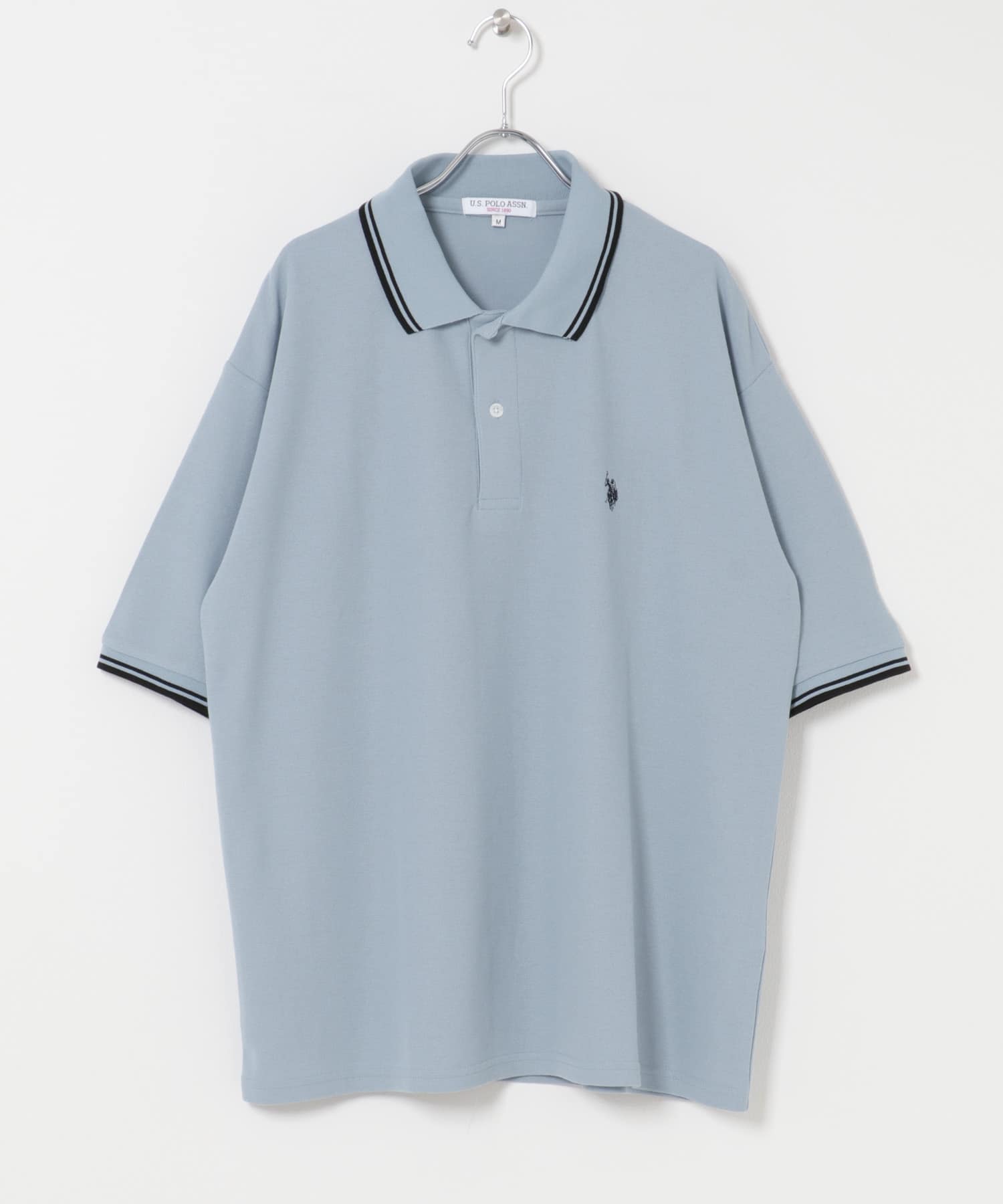 U.S. POLO ASSN　カノコポロシャツ BLUE M