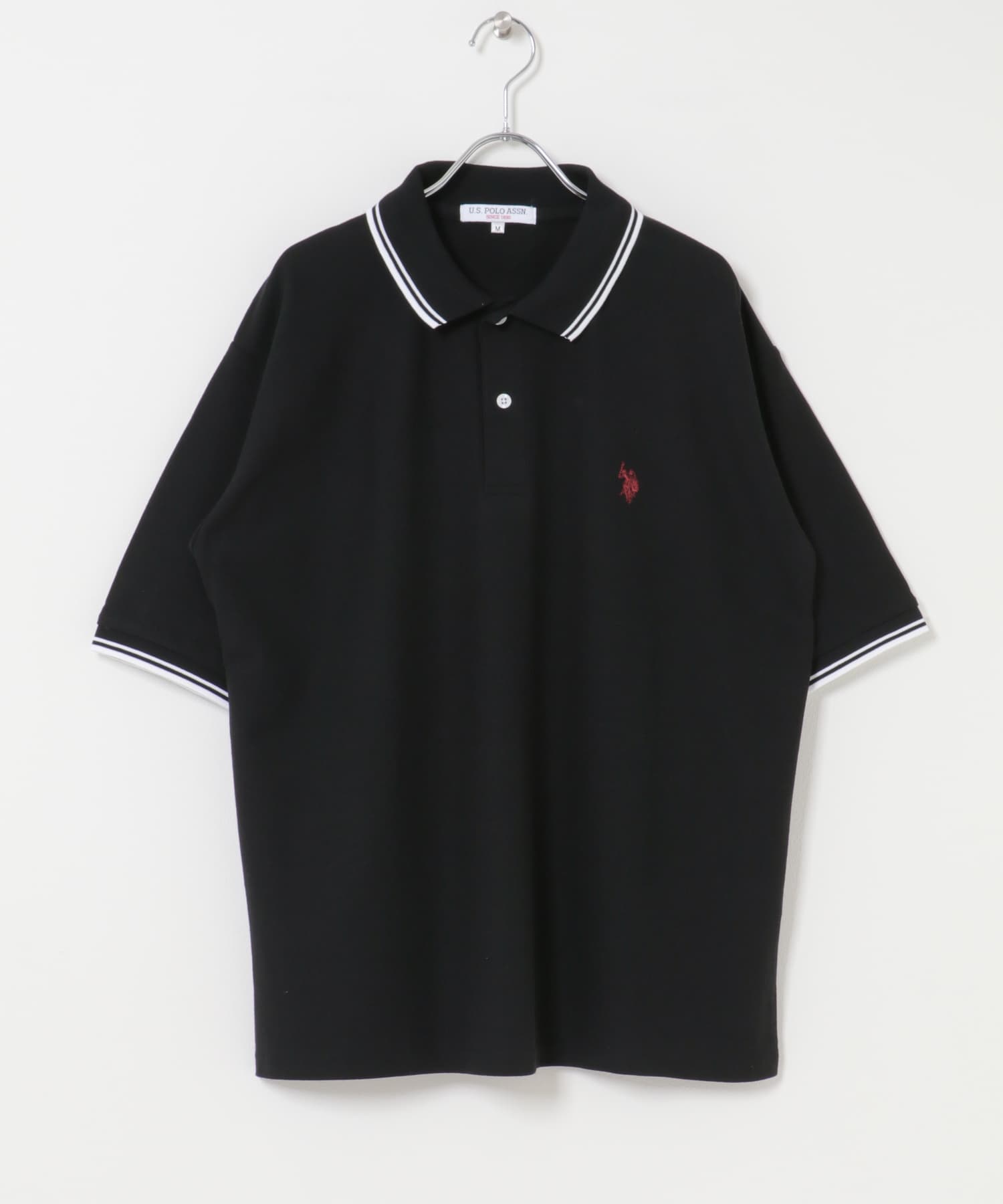 U.S. POLO ASSN　カノコポロシャツ BLACK M