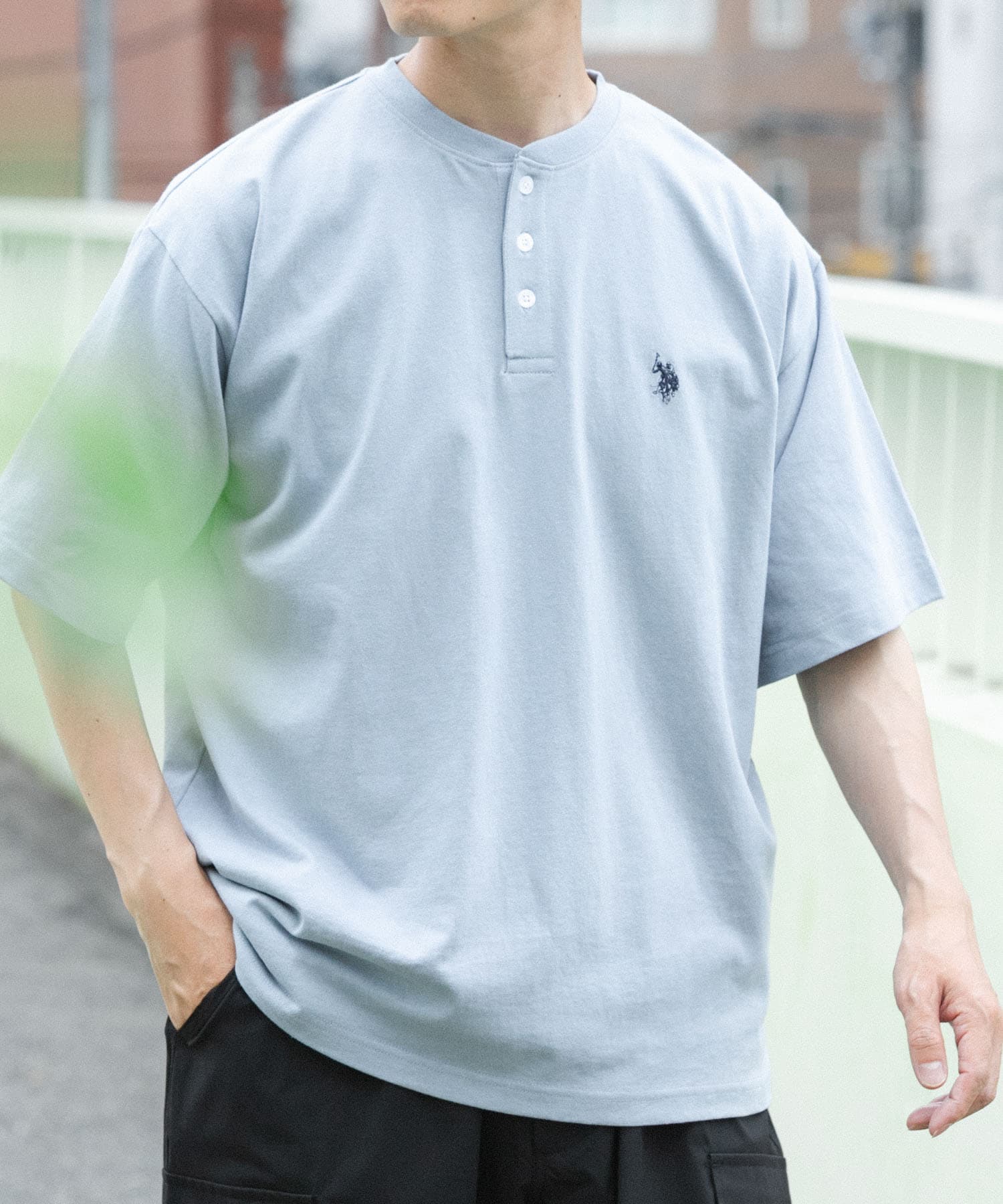 U.S. POLO ASSN　天竺ヘンリーTシャツ