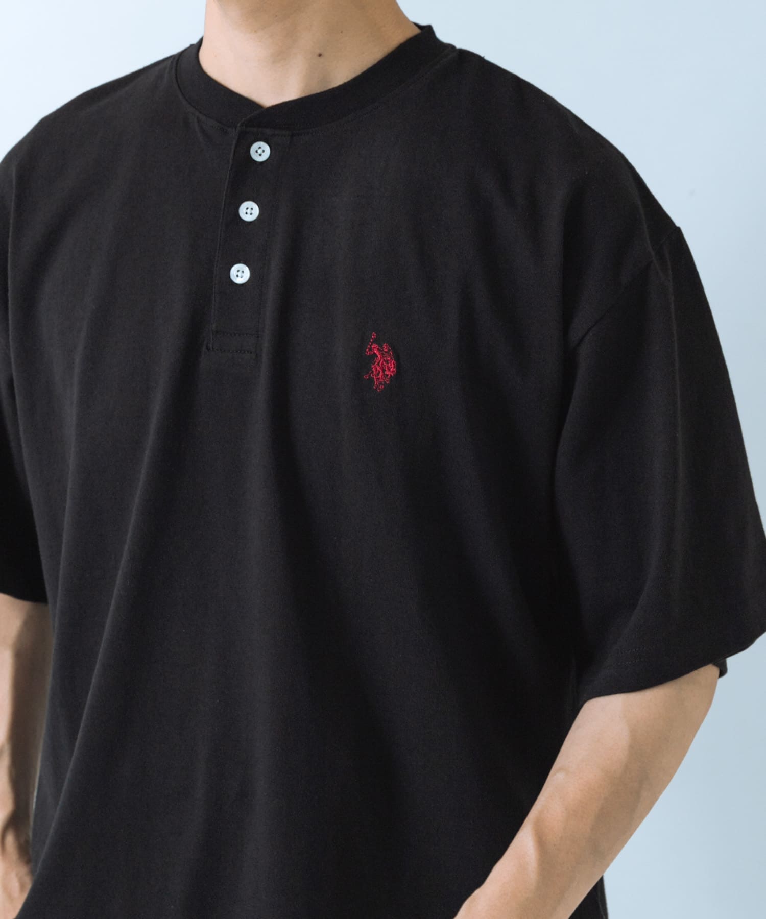 U.S. POLO ASSN　天竺ヘンリーTシャツ