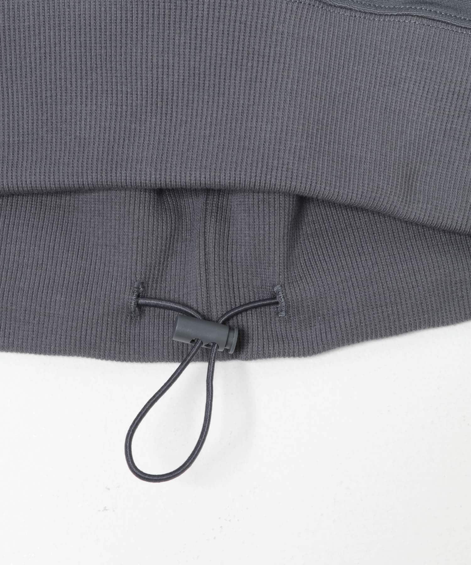 サイドストレージ半袖ポンチTops D.GRAY M