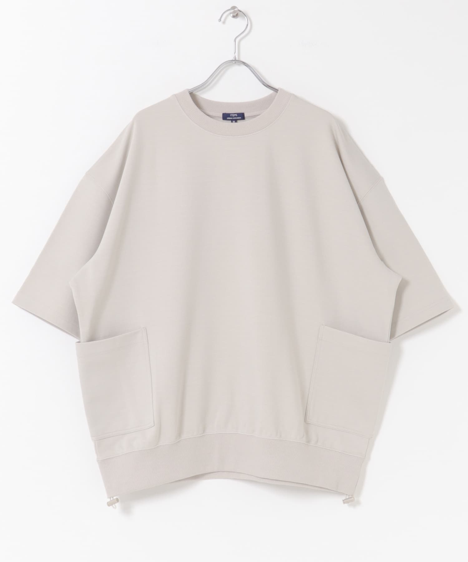 サイドストレージ半袖ポンチTops BEG M