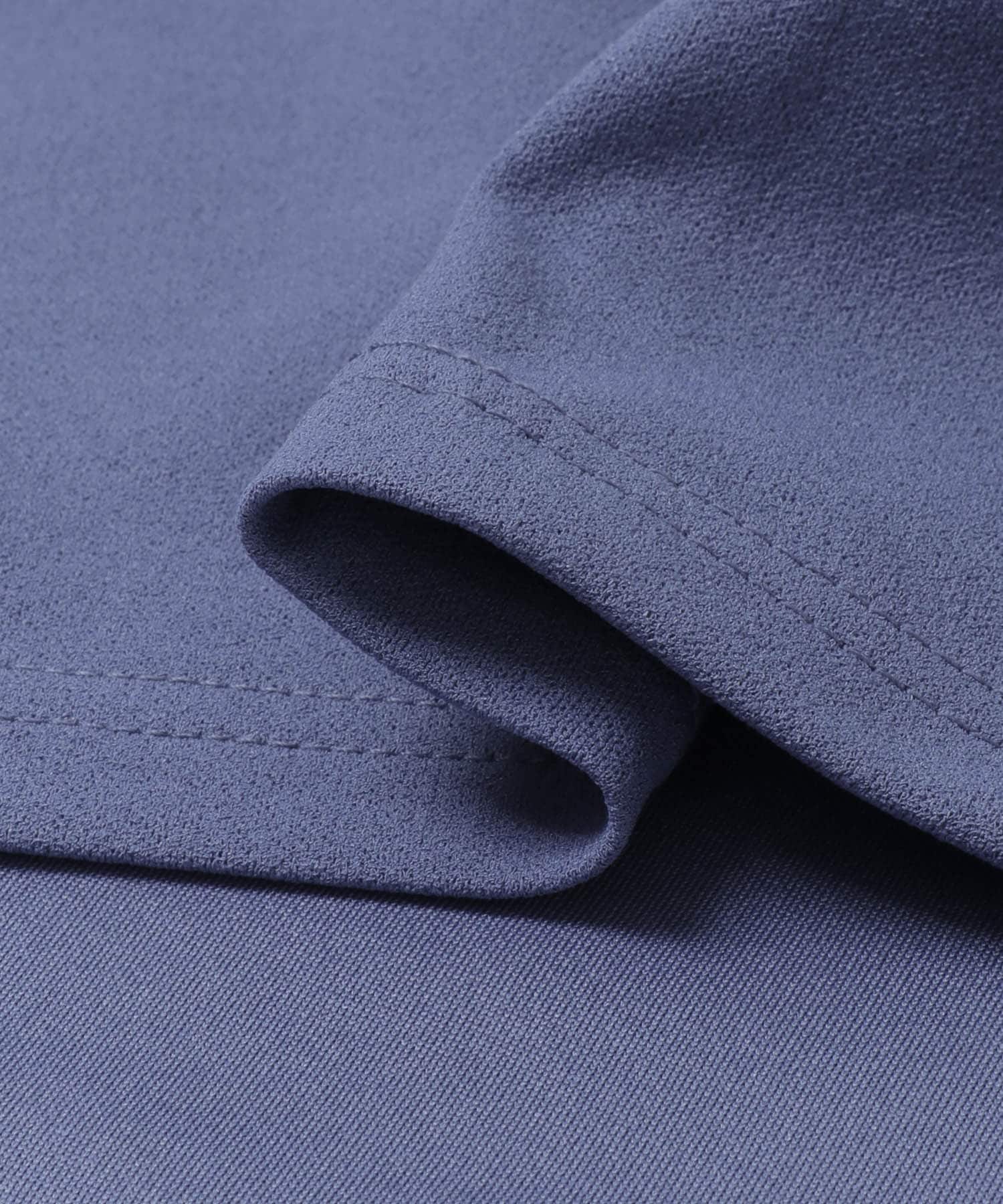 UVカット梨地カーディガン+刺繍Tシャツセット(楽着シリーズ) BLUE M