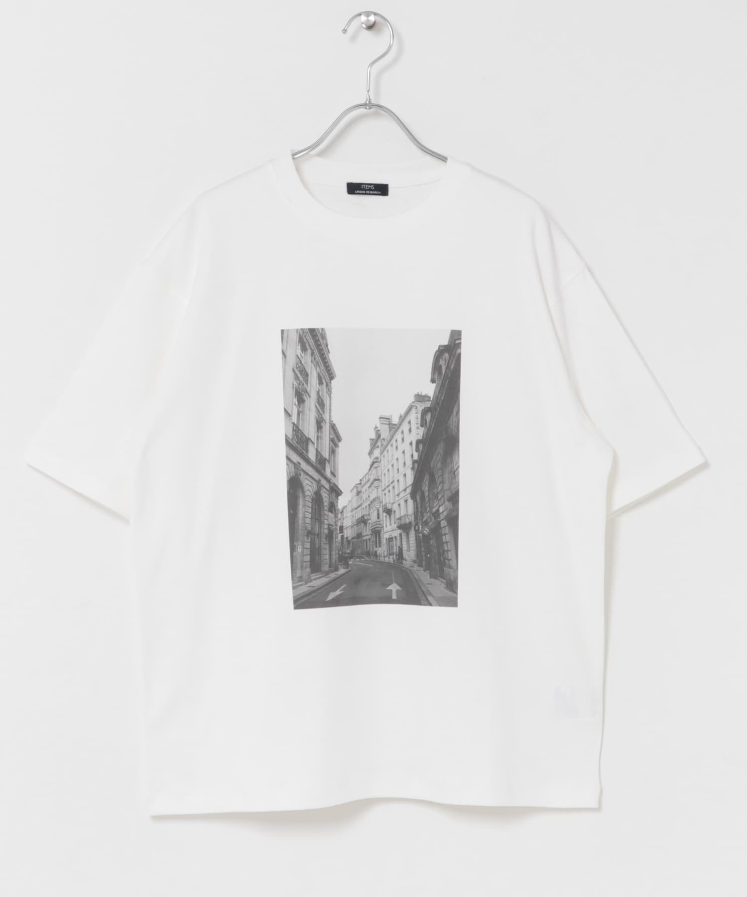 接触冷感クルーネックフォトプリントTシャツ WHITE A M